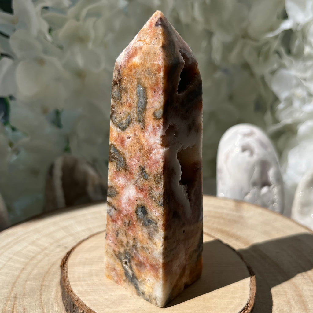 Zebra Agate Druzy Obelisk Crystals