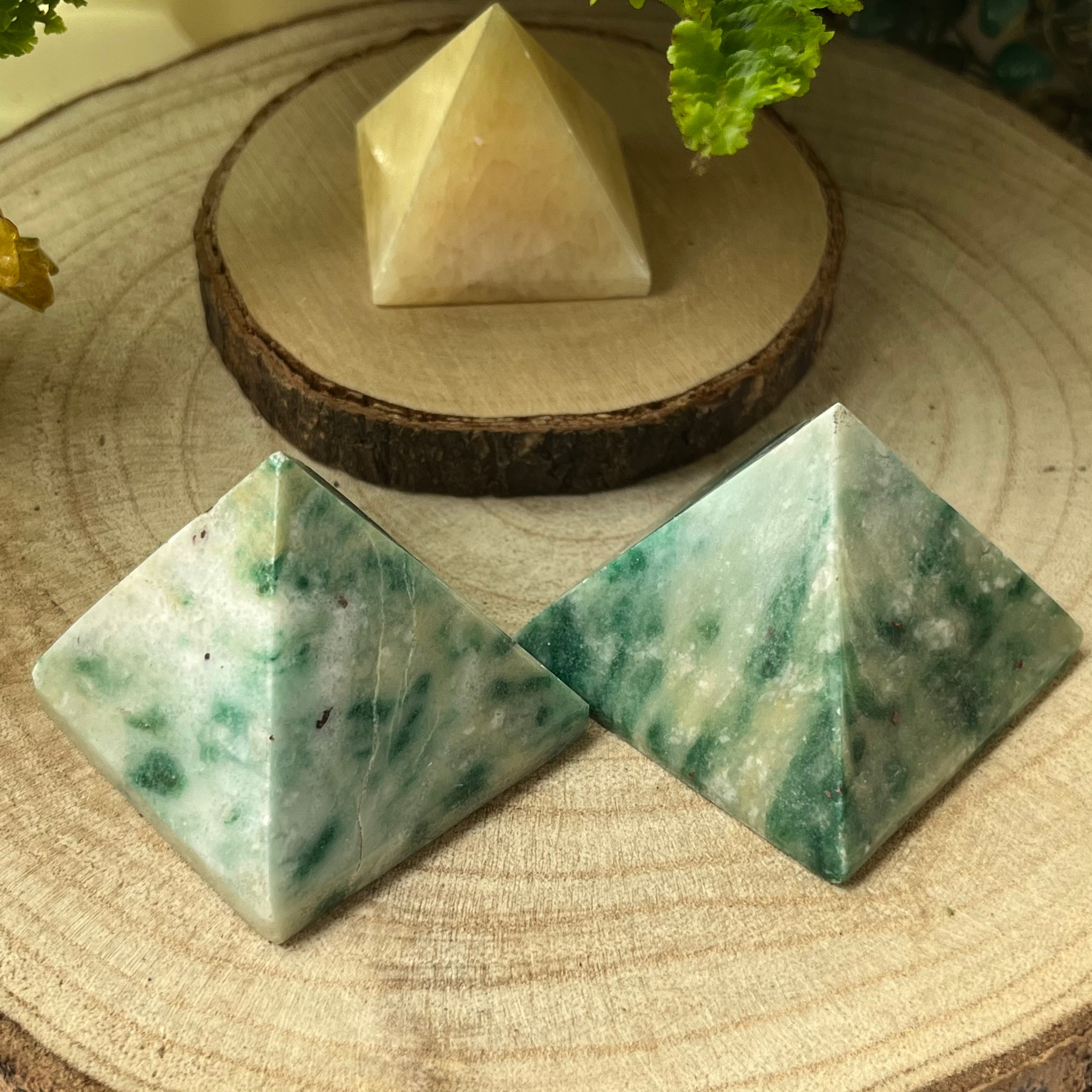 Fuchsite Pyramid Crystals
