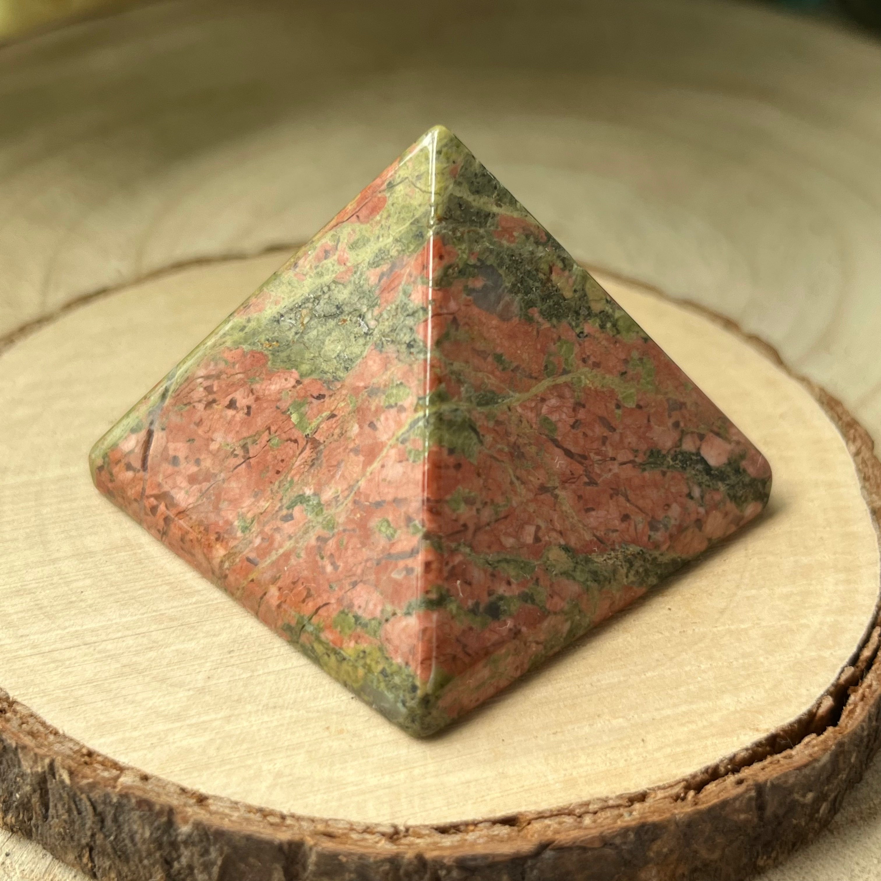 Unakite Pyramid - Vision & Spiritual Transformation Crystals
