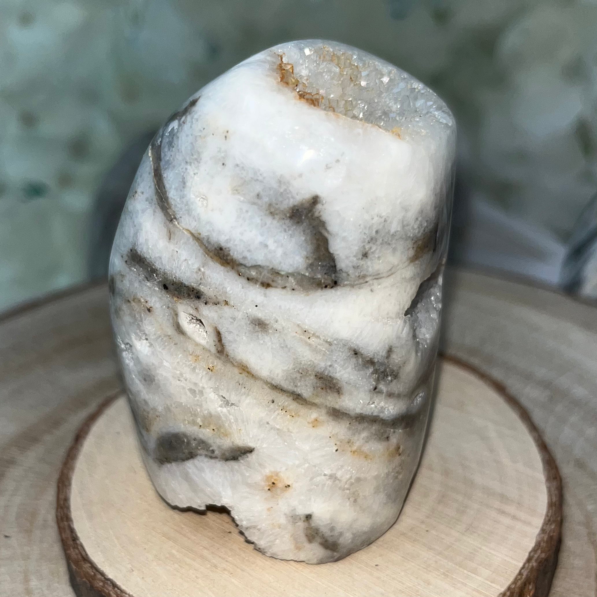 Zebra Agate Druzy Freeform Crystals