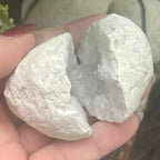 White Quartz Geodes (Pairs) Crystals
