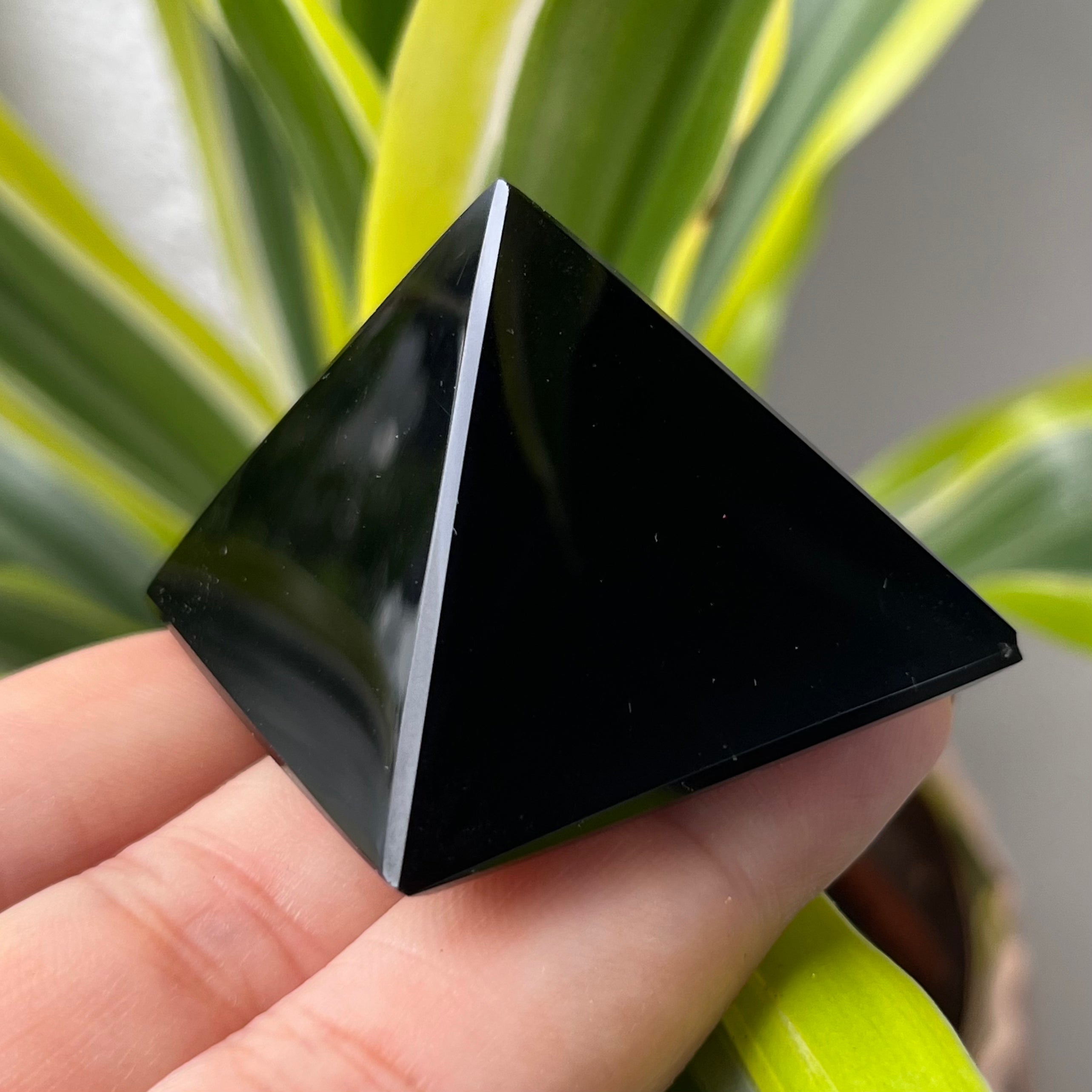 Black Obsidian Pyramid - Protection & Awareness Crystals
