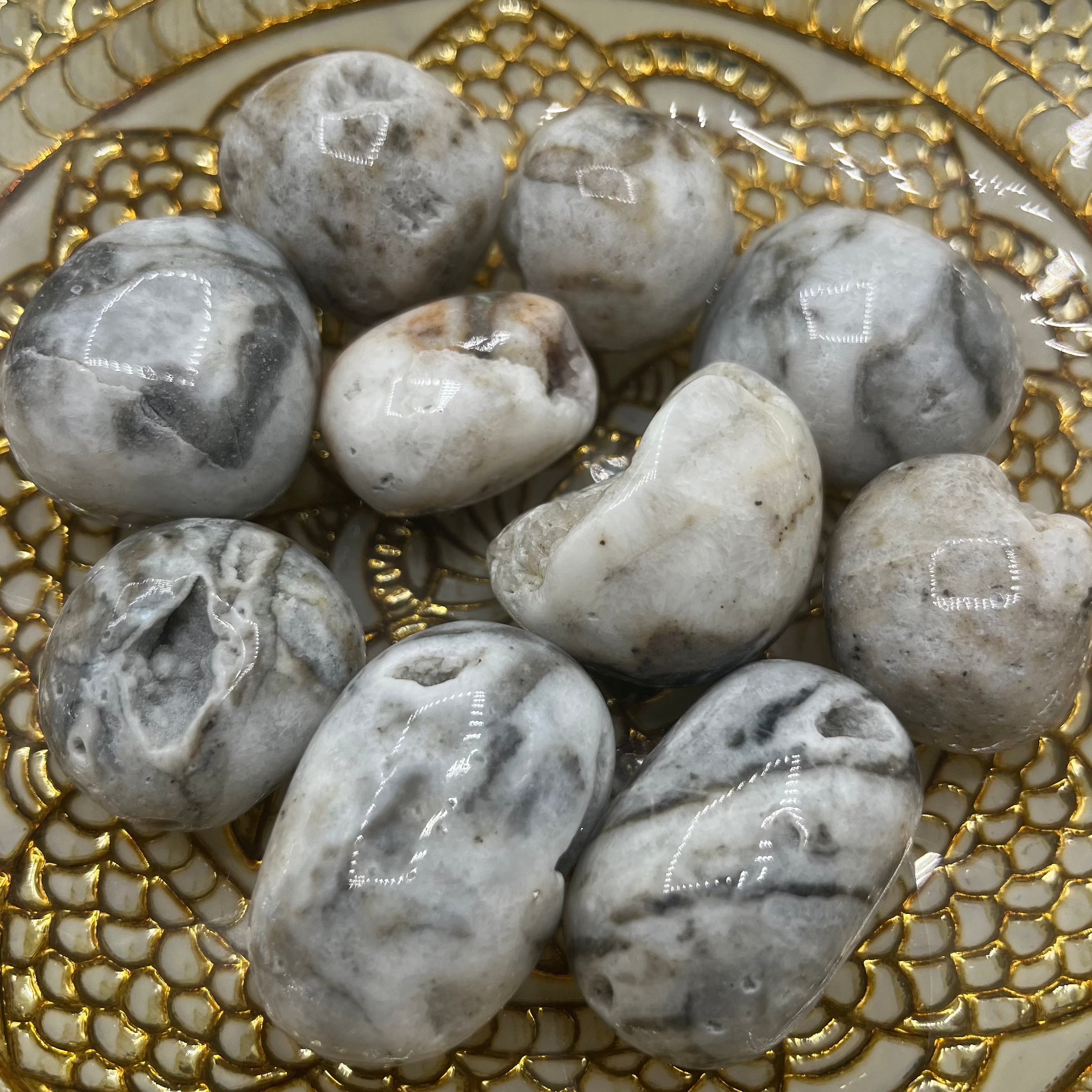 Zebra Agate Tumblestones - Balance & Physical Energy Crystals