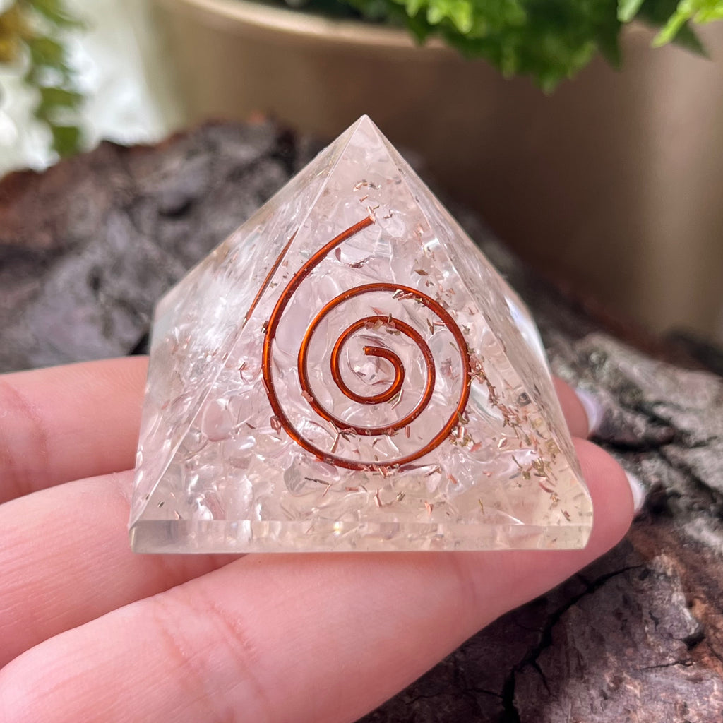 Quartz Orgonite Pyramid - Intuition & Wisdom Crystals