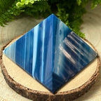 Blue Agate Pyramid - Peace & Happiness Crystals