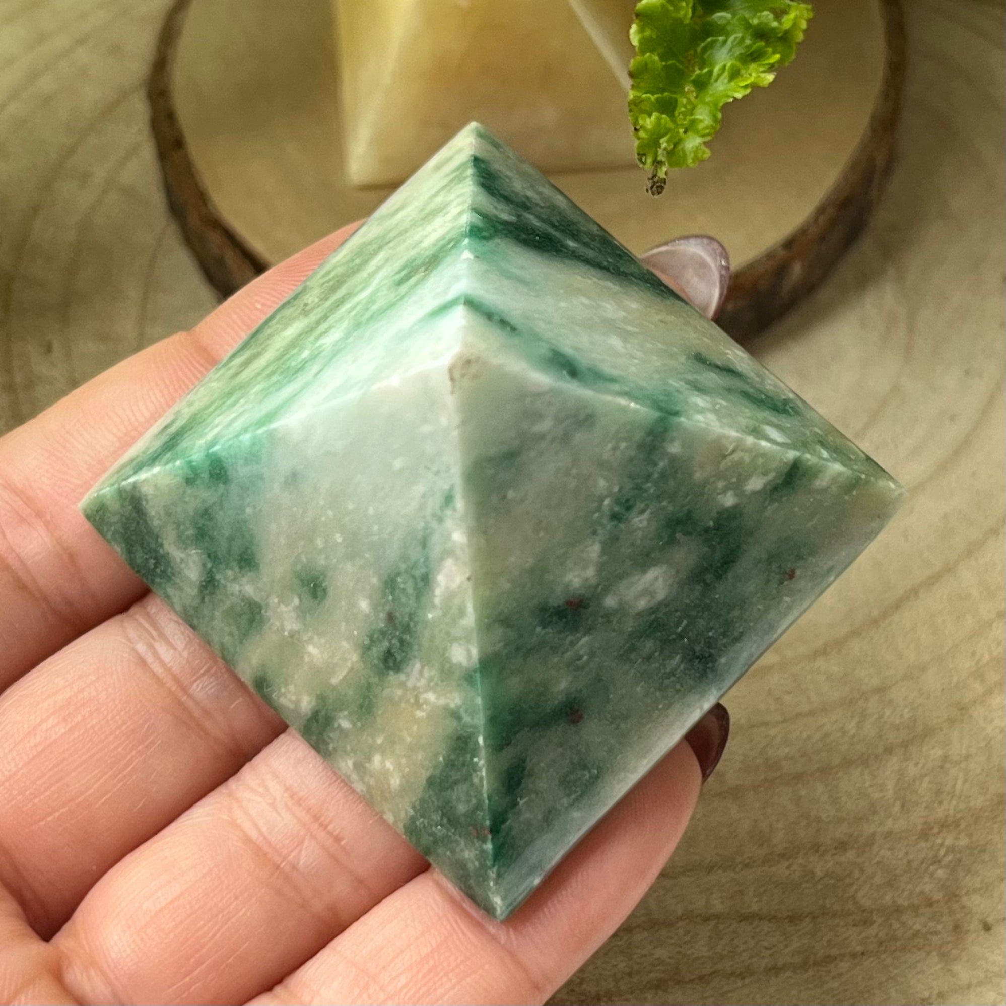 Fuchsite Pyramid Crystals