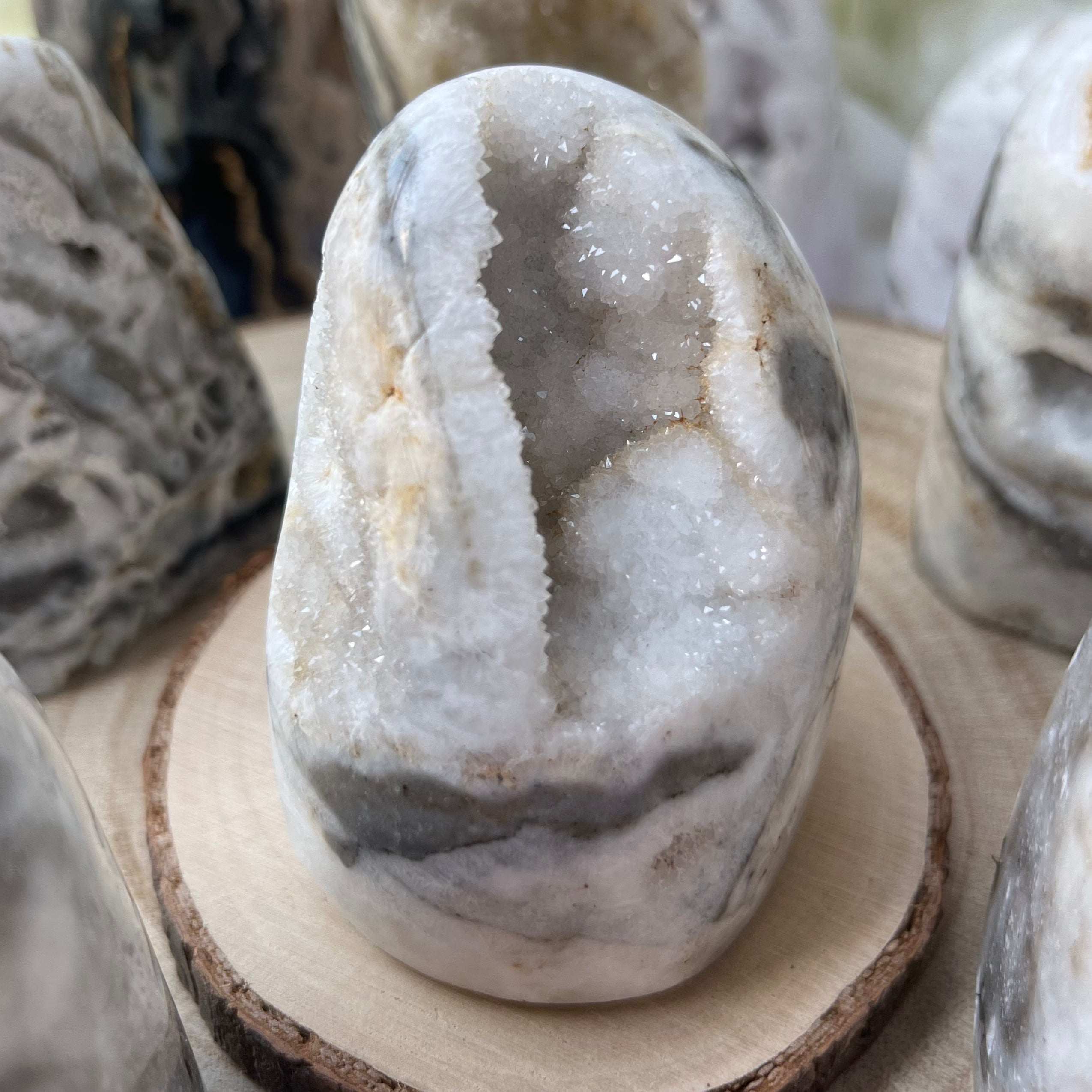Zebra Agate Druzy Freeform Crystals