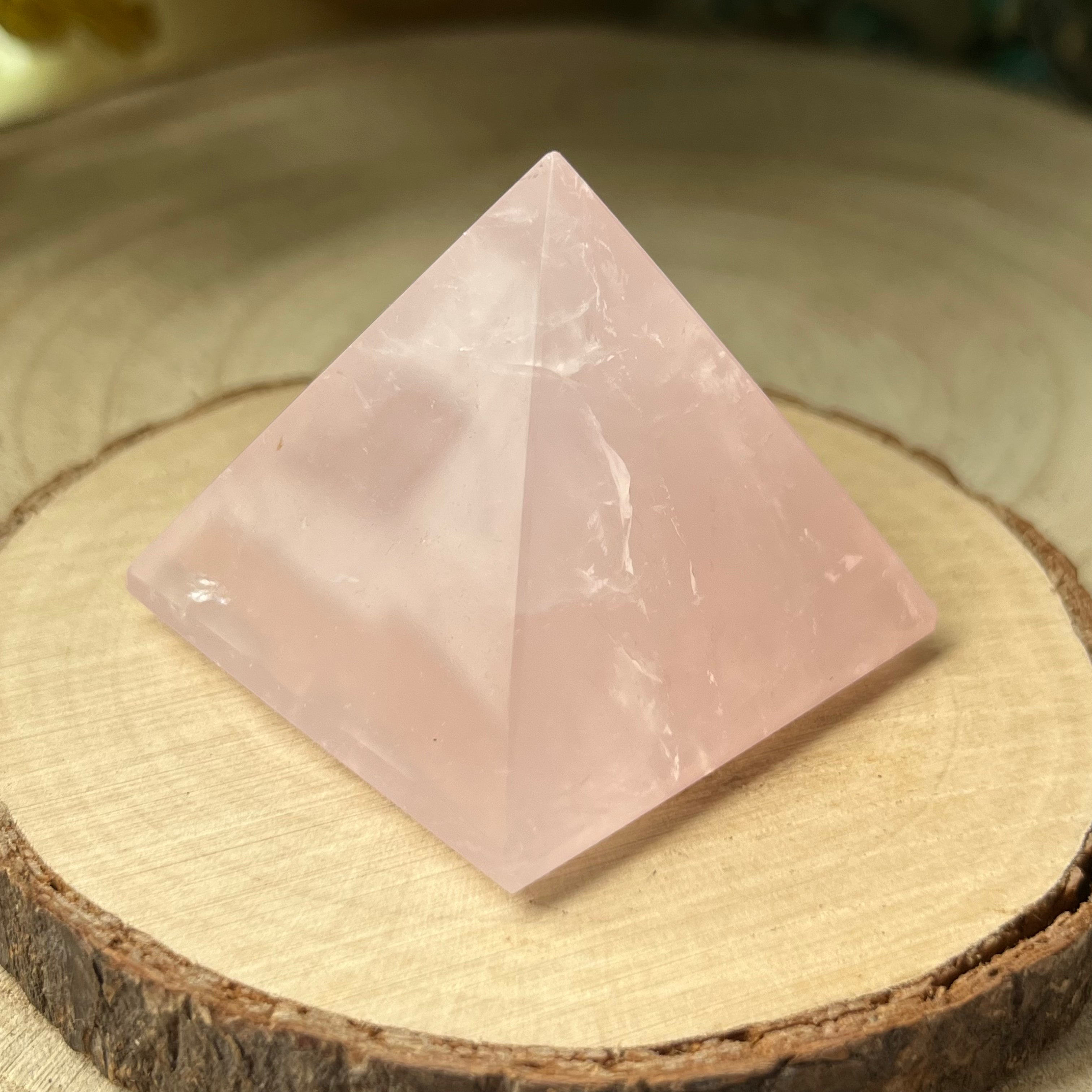 Rose Quartz Pyramid - Universal & Unconditional Love 2- 4cm x 4cm Crystals