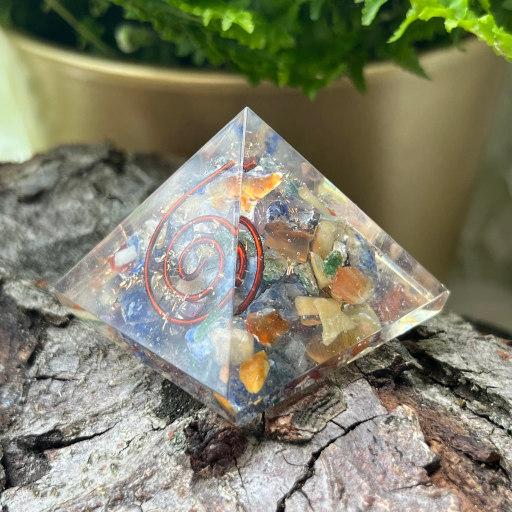 Mixed Crystals Orgonite Pyramid Crystals
