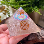 Quartz Flower Of Life Orgonite Pyramid Crystals