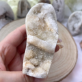 Zebra Agate Druzy Freeform 5.4cm x 9.2cm Crystals