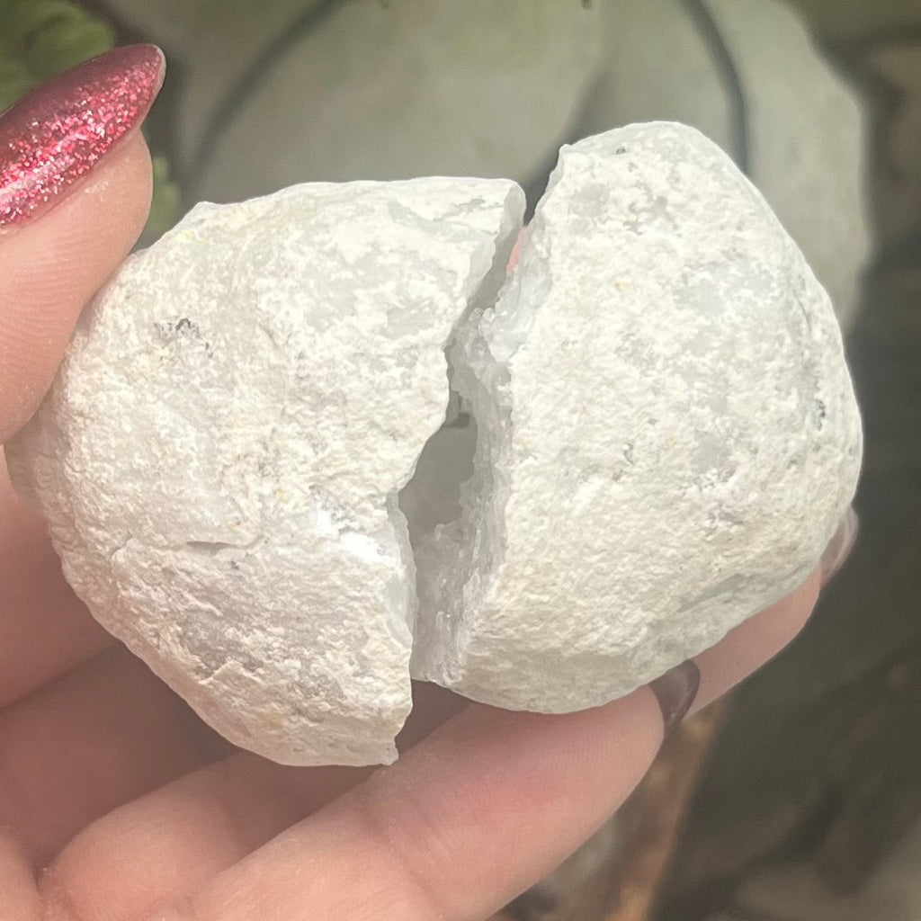 White Quartz Geodes (Pairs) Crystals