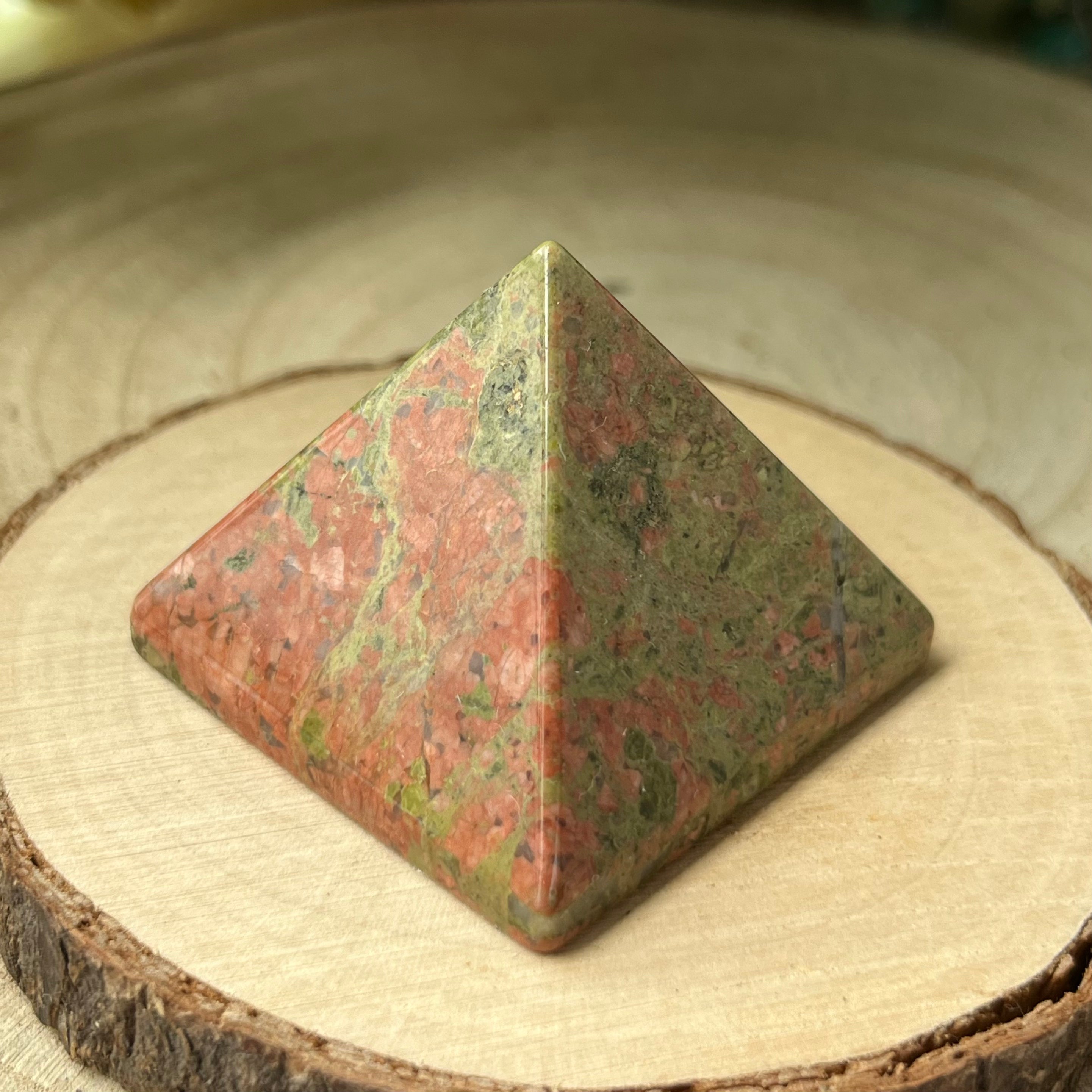 Unakite Pyramid - Vision & Spiritual Transformation Crystals