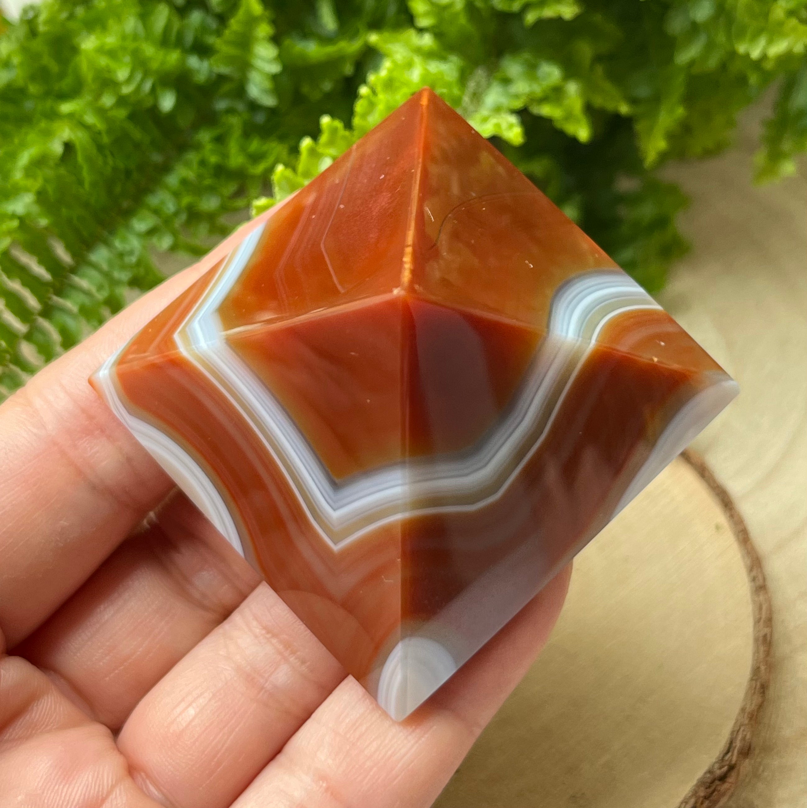 Brown Agate Pyramid Crystals