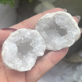 White Quartz Geodes (Pairs) Small Crystals