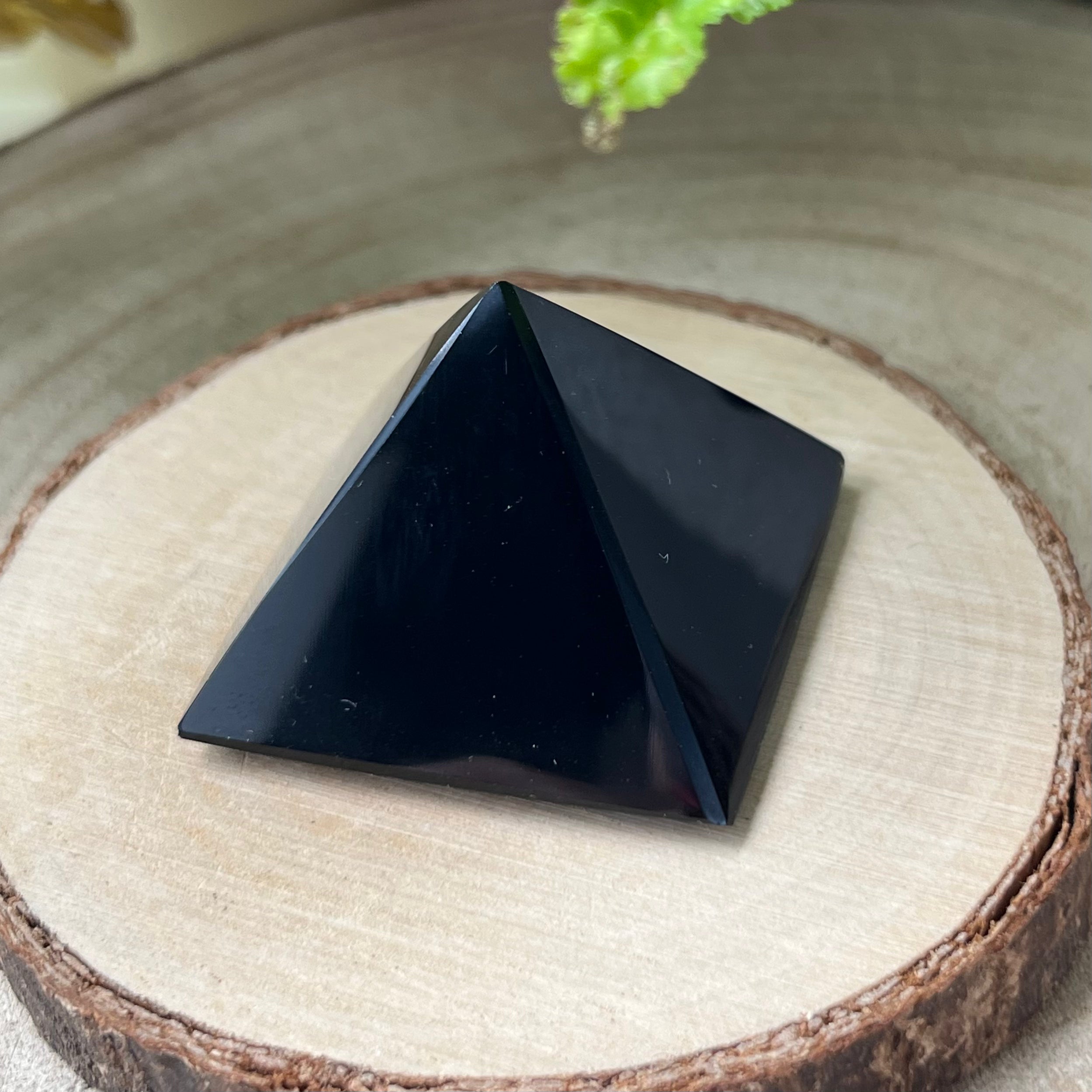 Black Obsidian Pyramid - Protection & Awareness 3.7cm Crystals