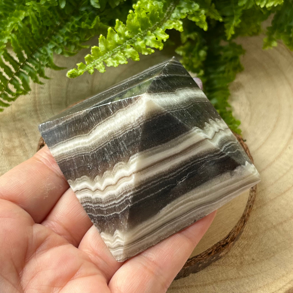 Zebra Onyx Pyramid - Happiness & Protection Crystals