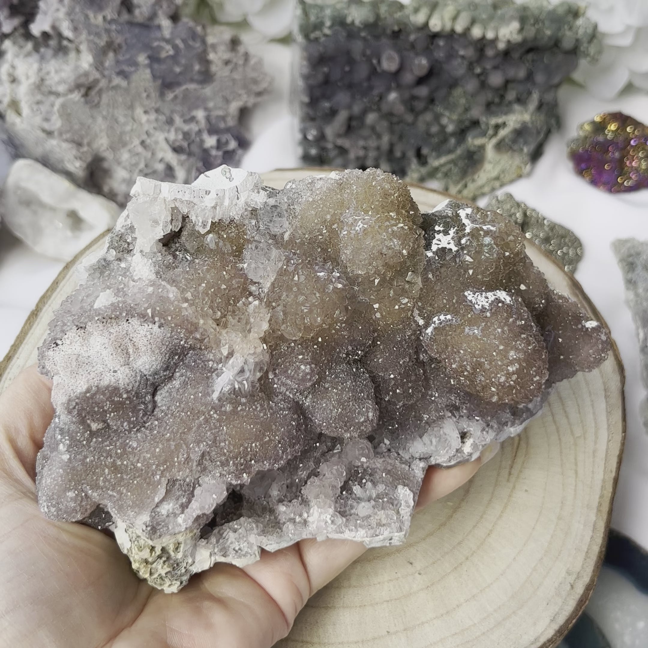 Flower Amethyst Druzy Cluster - Intuition & Spirituality