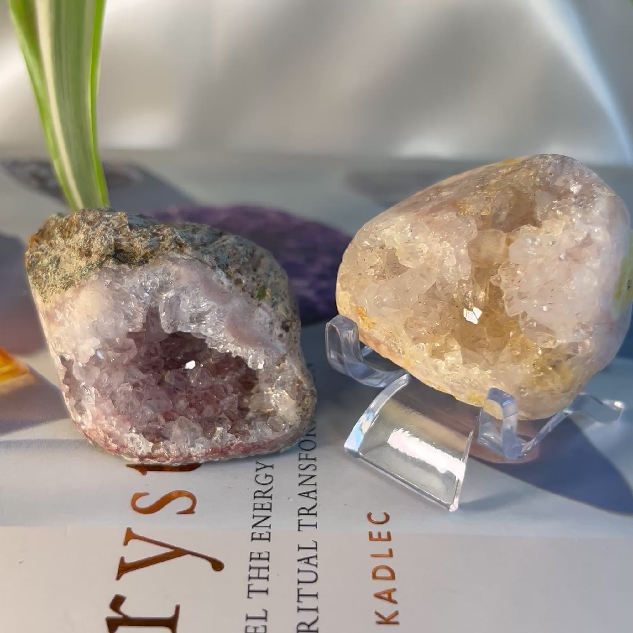 Pink Amethyst Drusy Geode
