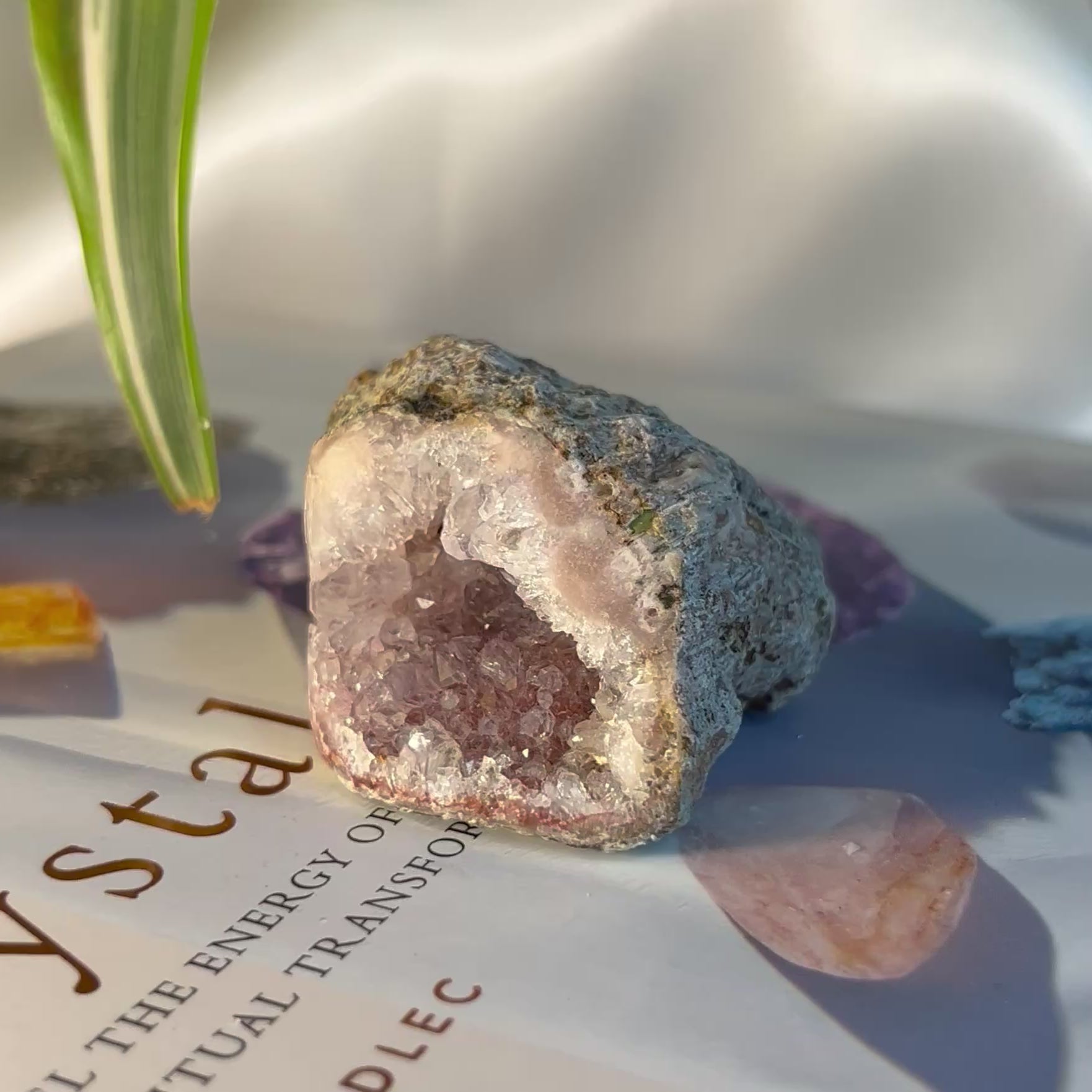 Pink Amethyst Drusy Geode