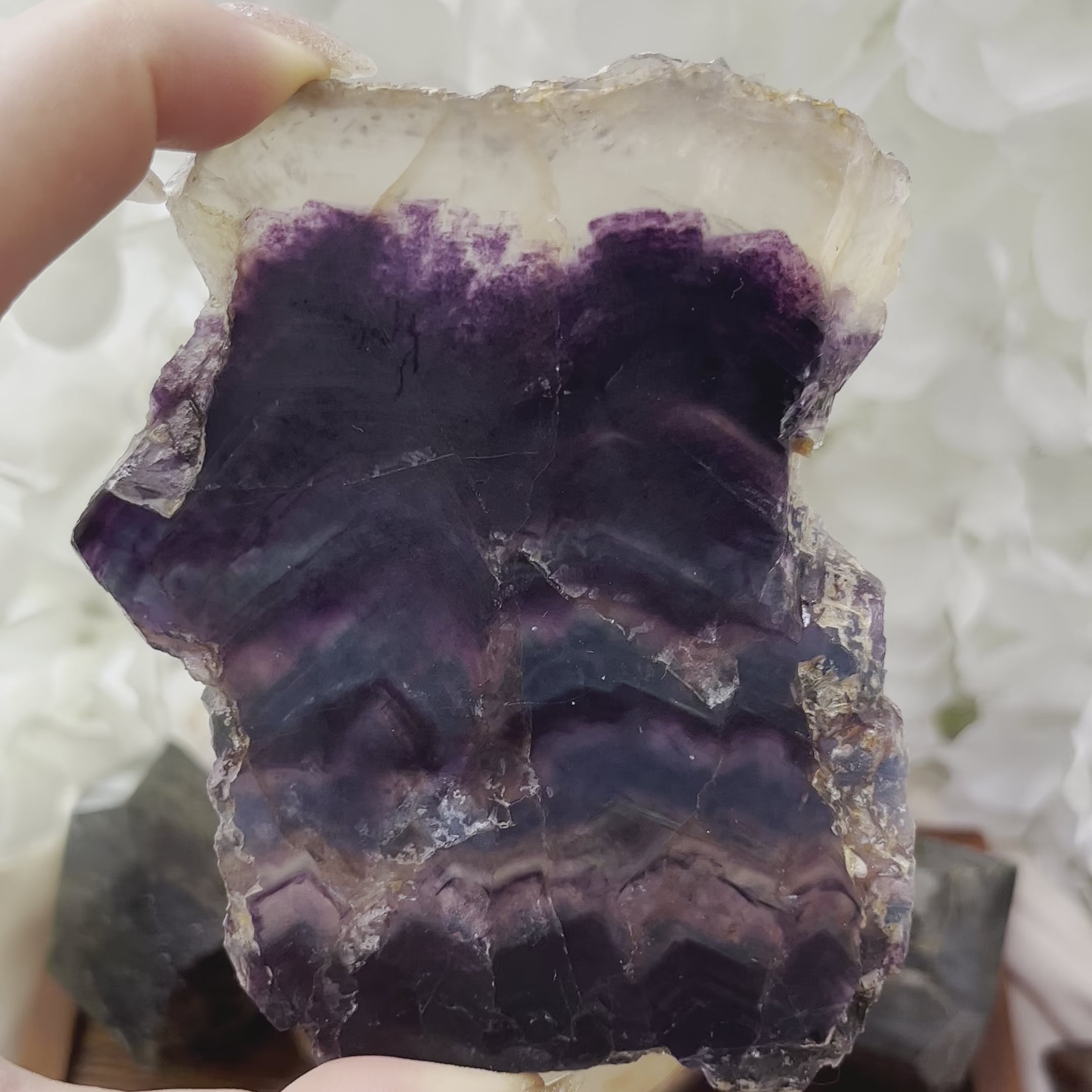 Rainbow Fluorite Slice - Personal Magnetism & Psychic Protection