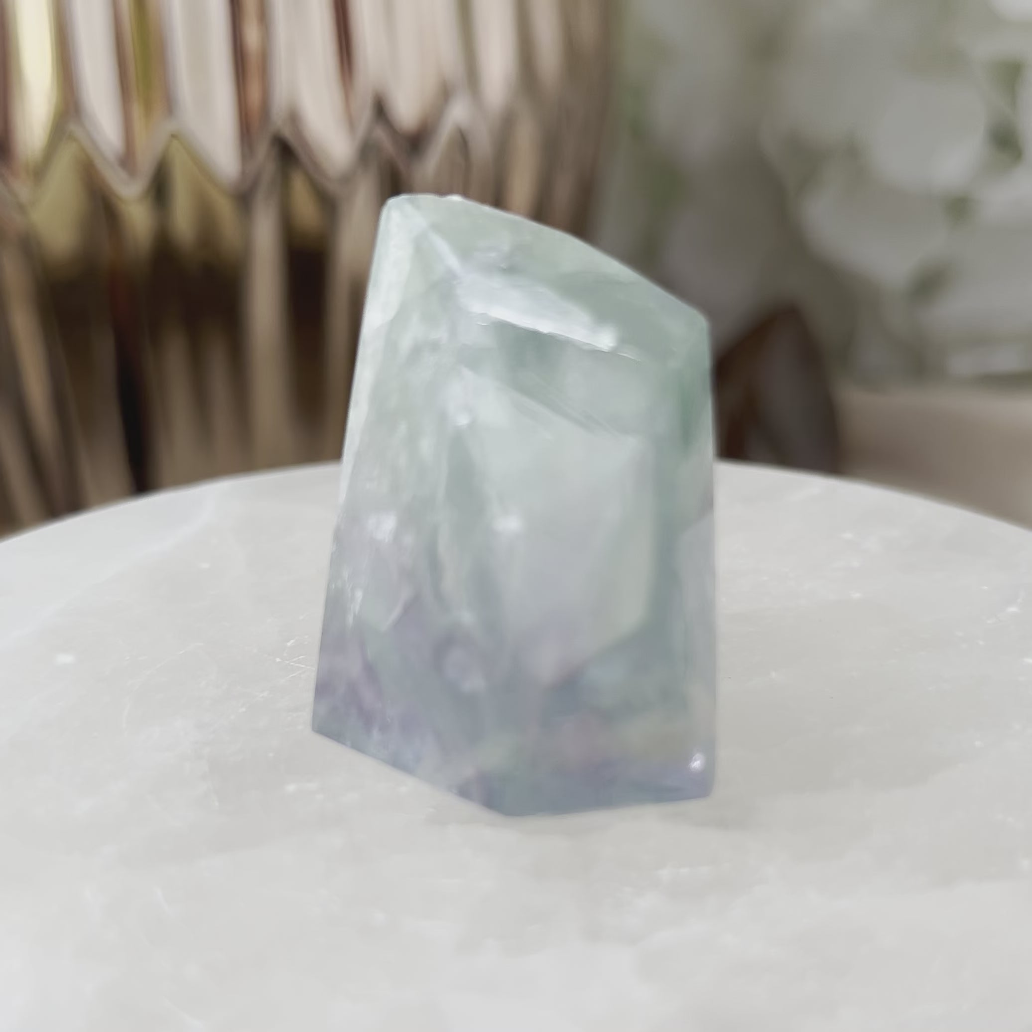 Fluorite Faceted Freeform - Intuition & Protection