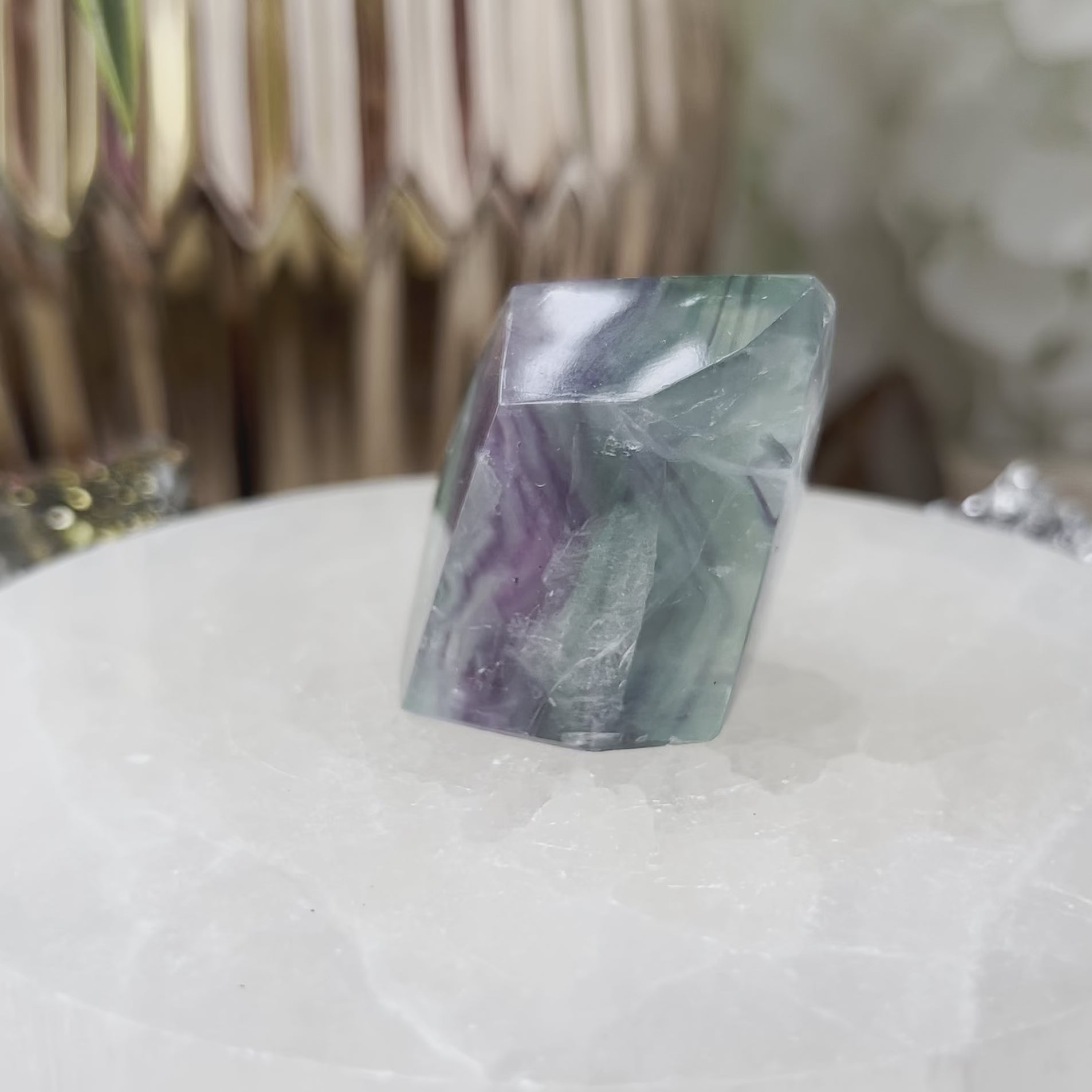 Fluorite Faceted Freeform - Intuition & Protection