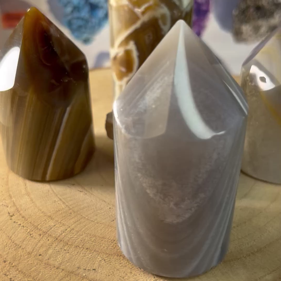 Natural Agate Polished Point - Balance & Harmony