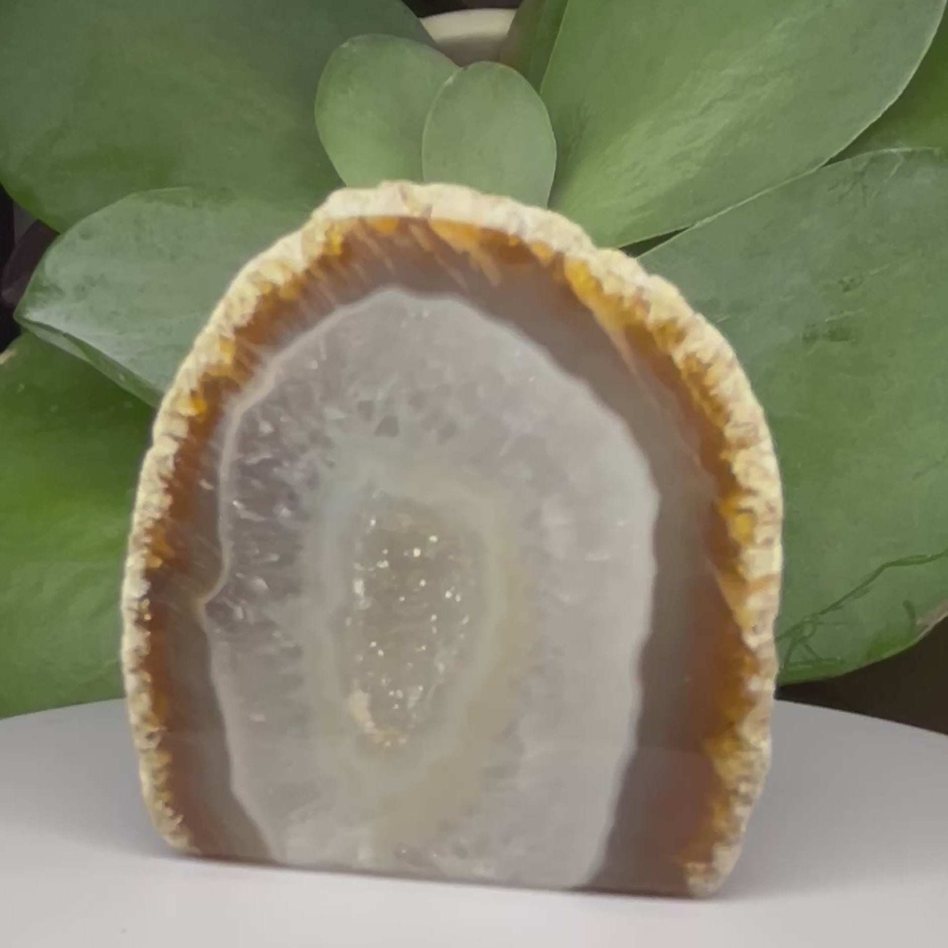 Natural Agate Cut Base Geode - Balance & Harmony