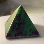 Rubycrosite (Ruby in Zoisite) Pyramid - Energising Harmony