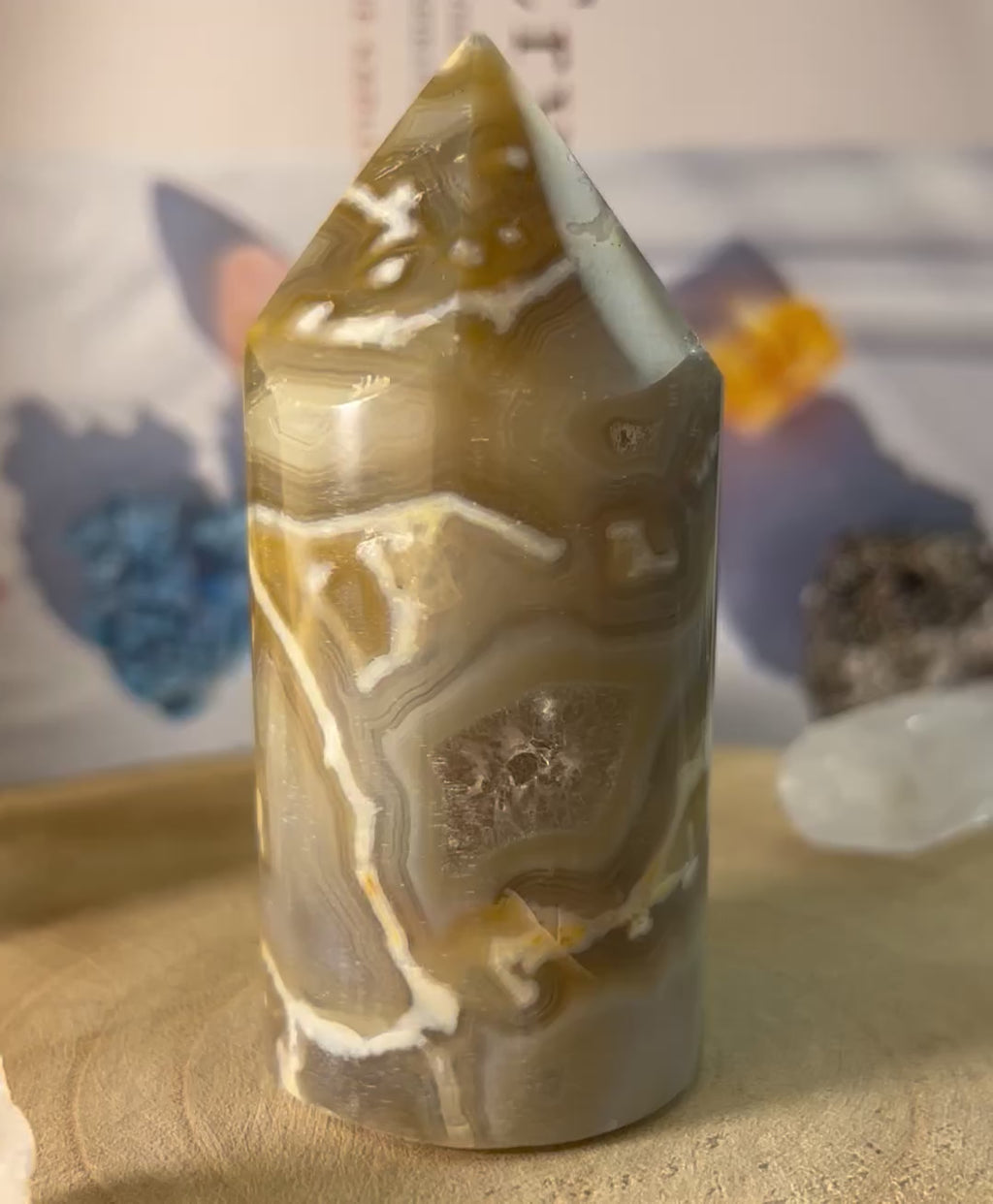 Natural Agate Polished Point - Balance & Harmony