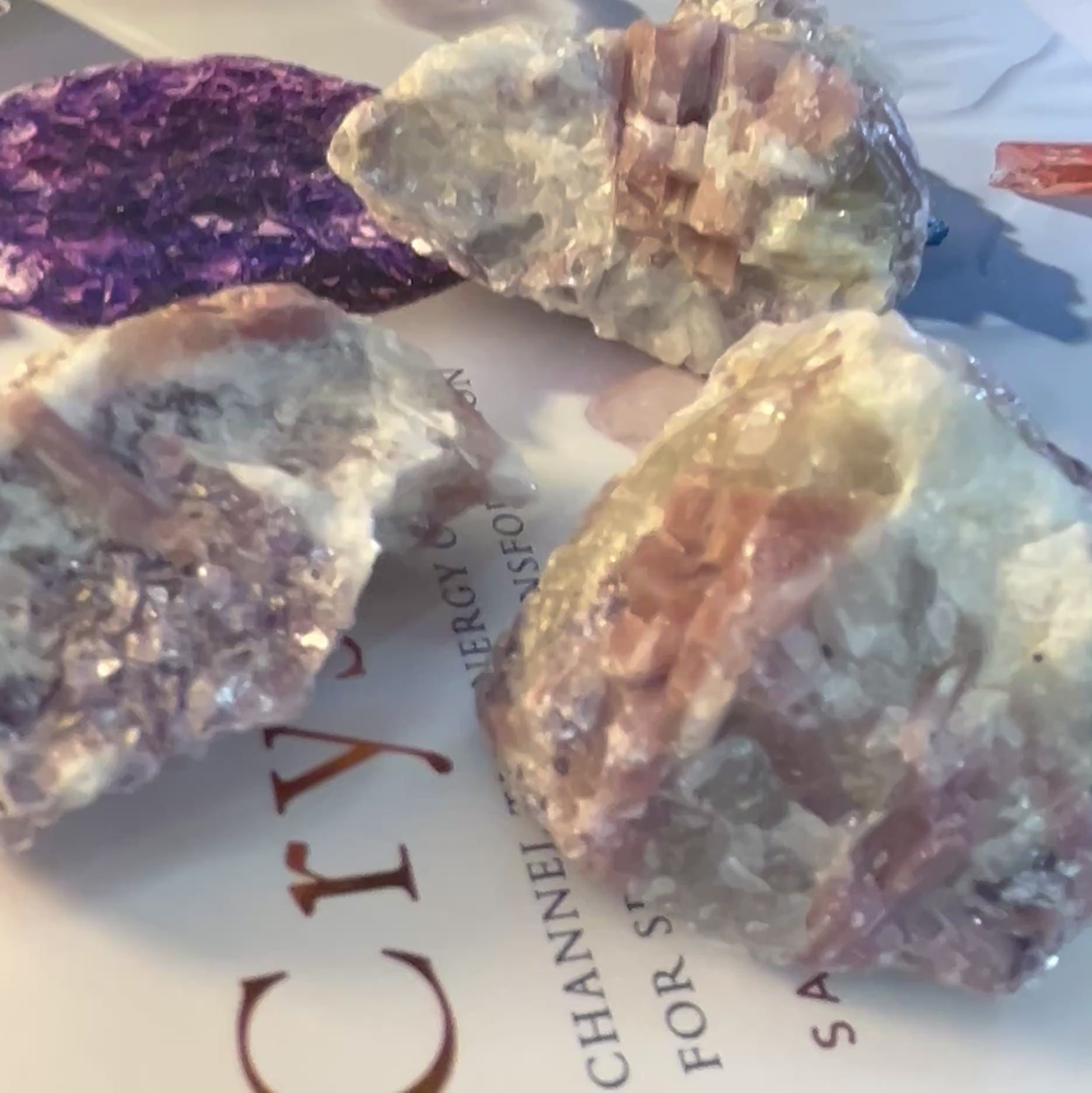 Rough Pink Tourmaline w/ Lepidolite Chunk - Emotional Healing & Self-Esteem
