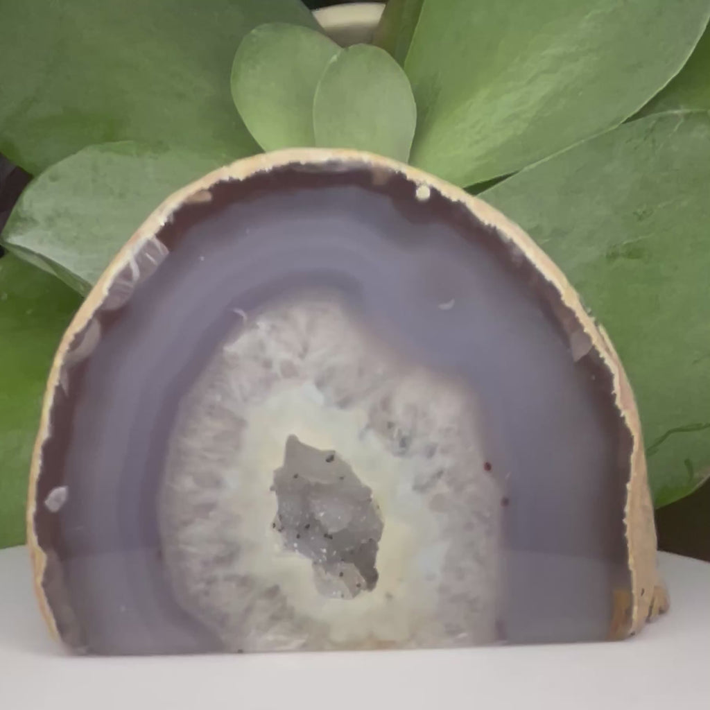 Natural Agate Cut Base Geode - Balance & Harmony