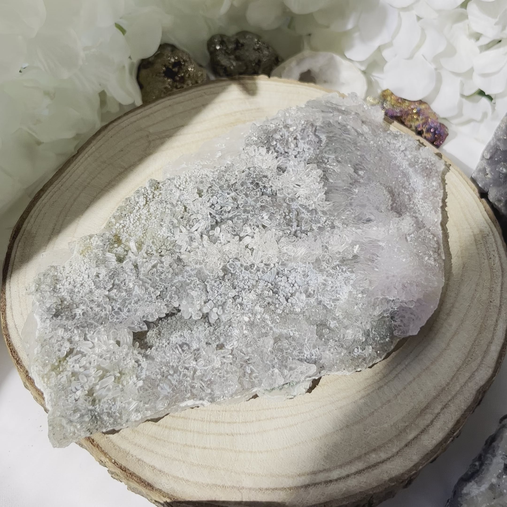 Flower Amethyst Druzy Cluster - Intuition & Spirituality