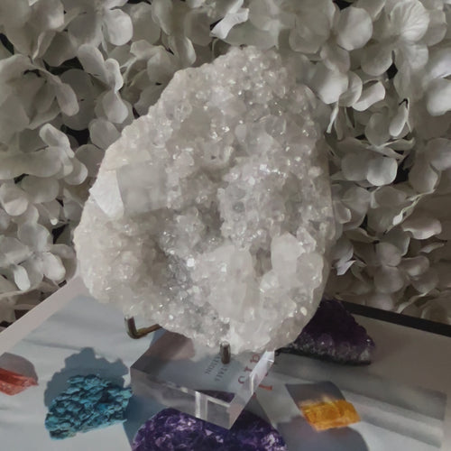 apophyllite cluster for meditation and anxiety