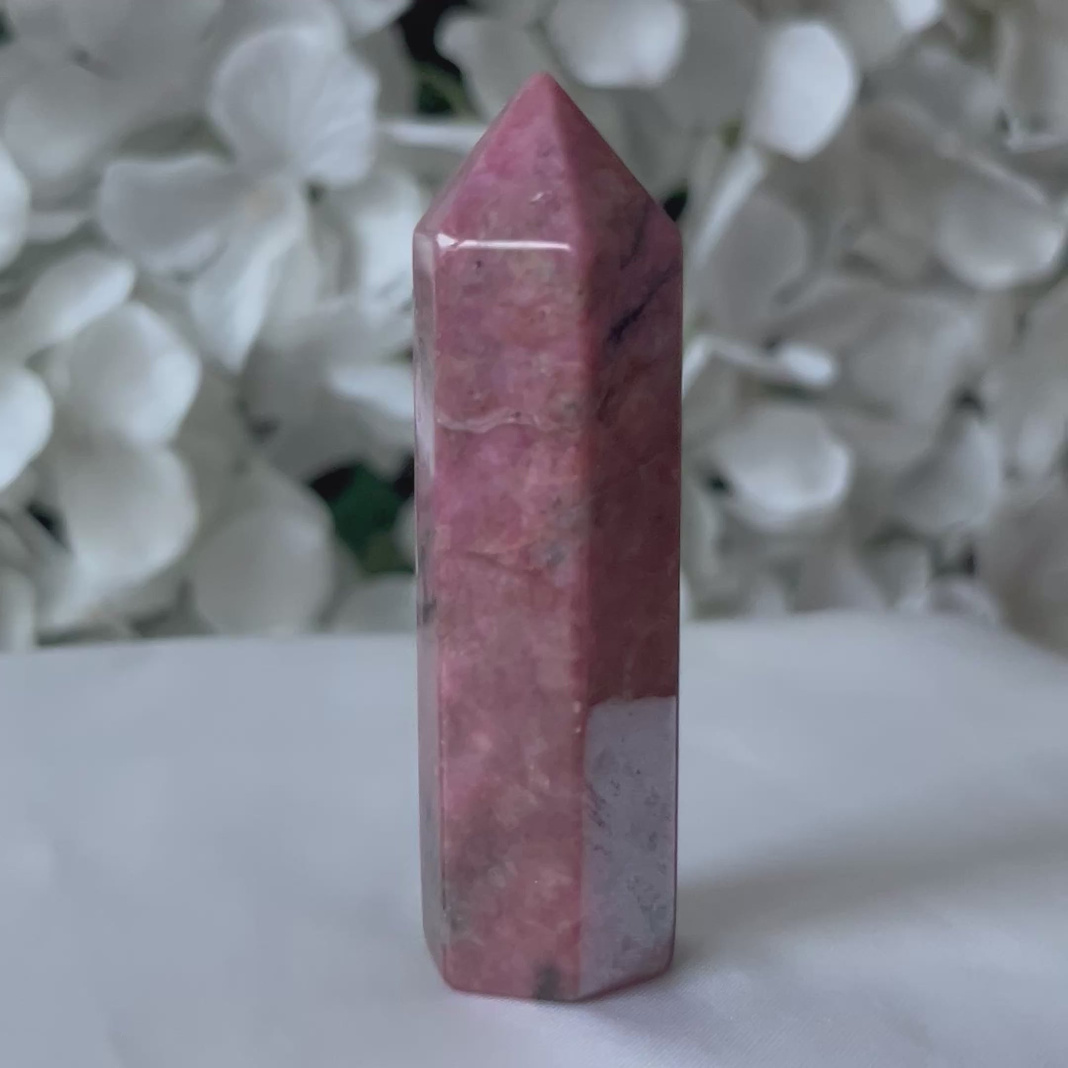 Rhodonite Polished Point - Emotional Healing & Self-Confidence