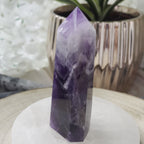 Chevron (Dream/Banded) Amethyst Tower - Spiritual Wisdom & Comfort