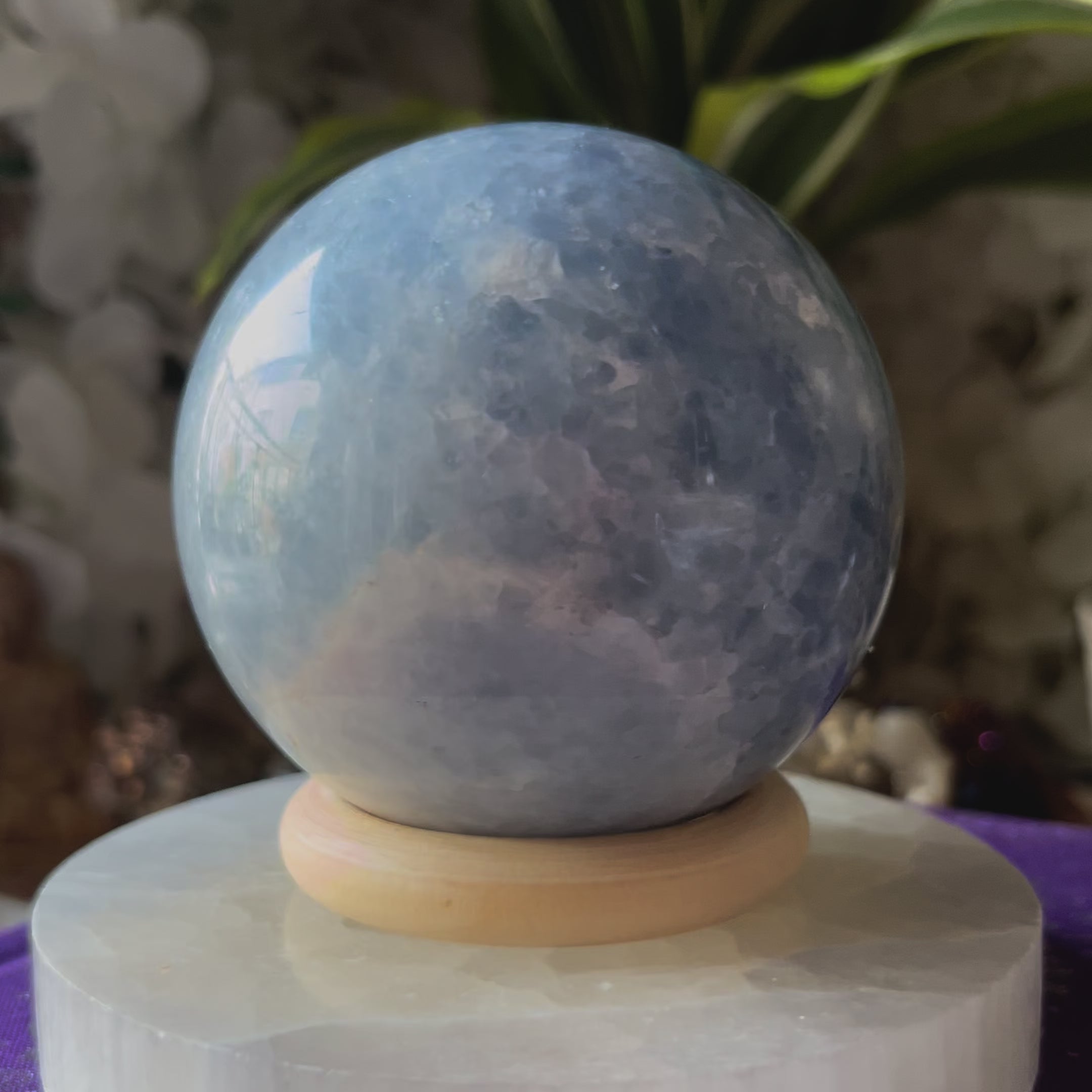Blue Calcite Sphere