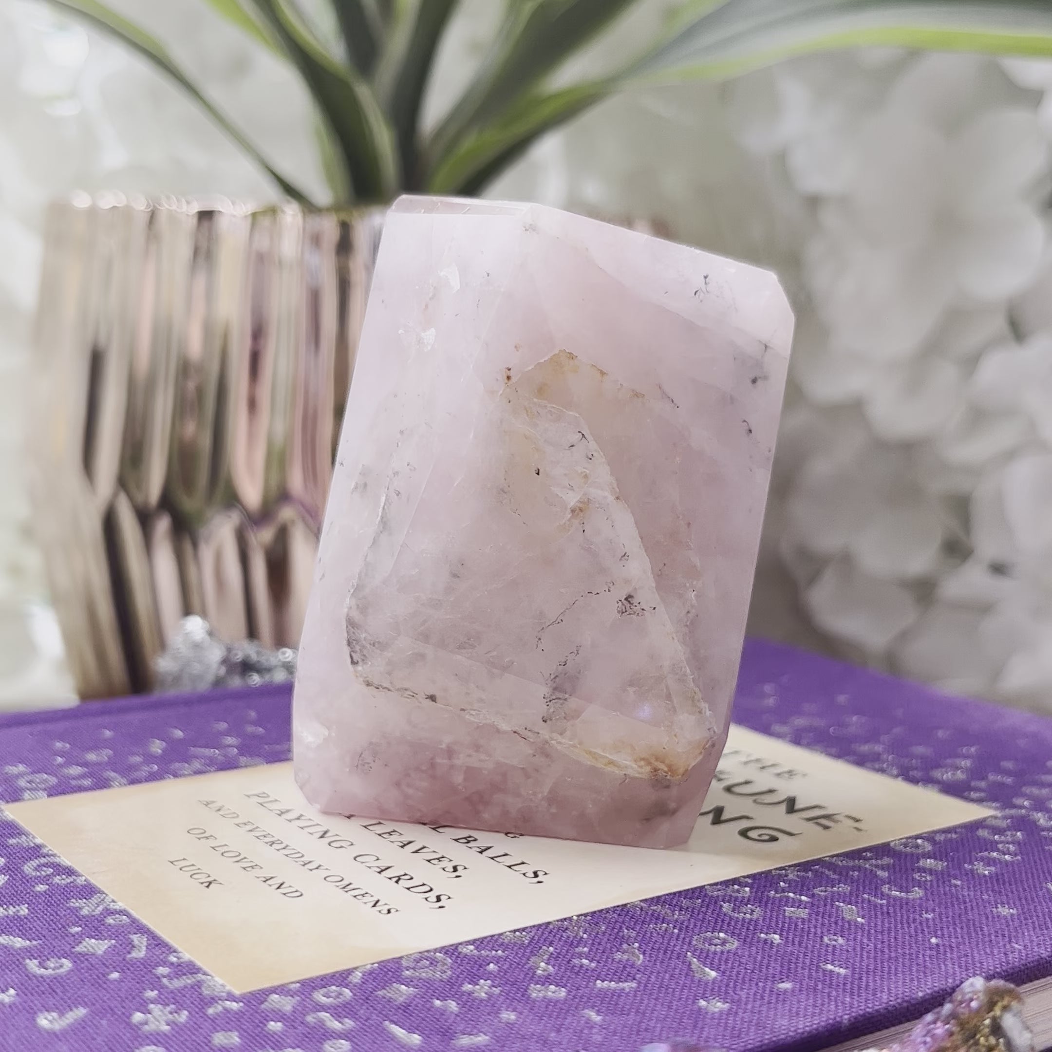 Rose Quartz Faceted Freeform - Universal & Unconditional Love