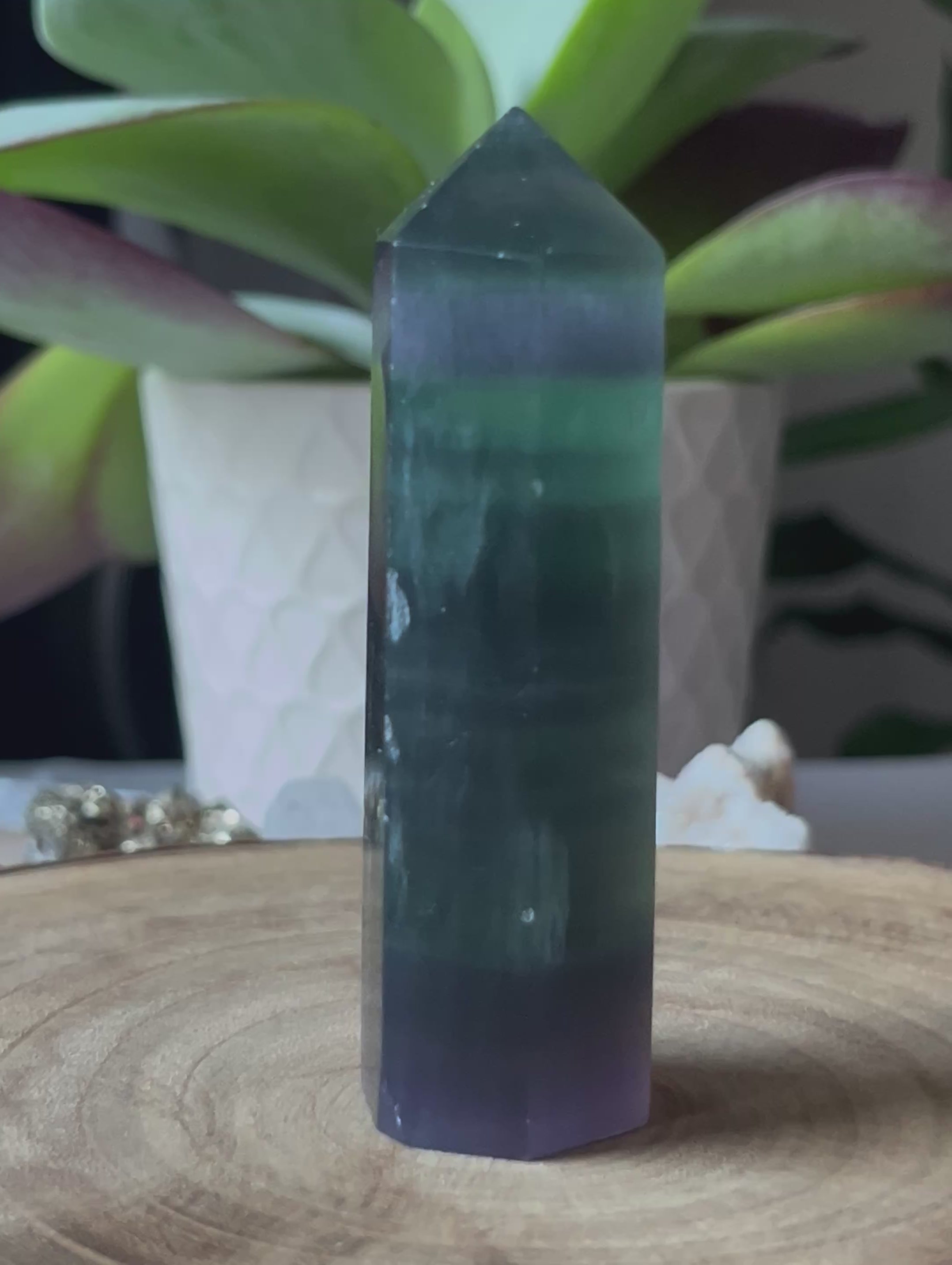 Fluorite Polished Point - Intuition & Protection