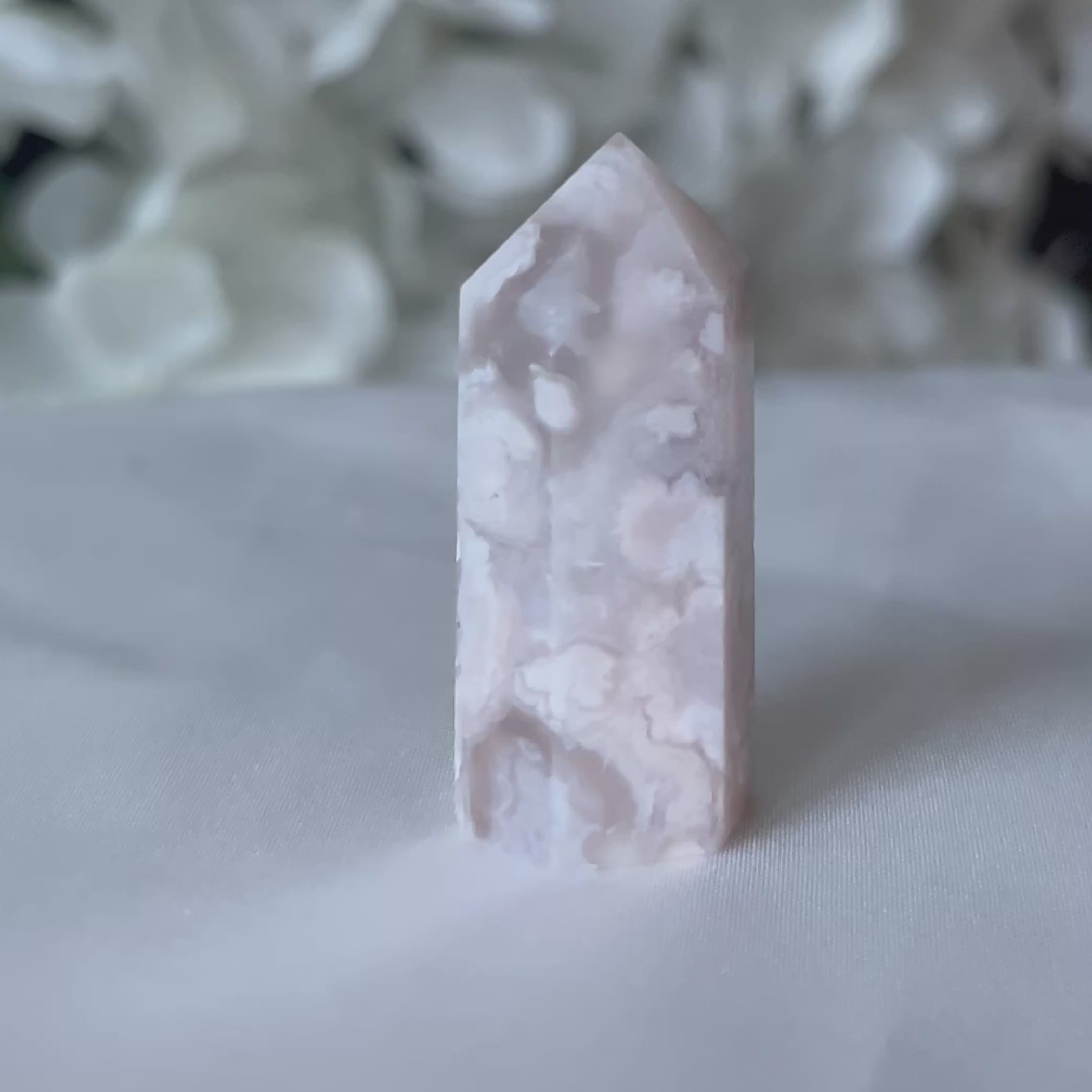 Flower Agate Polished Point - Creativity & Self-Discovery