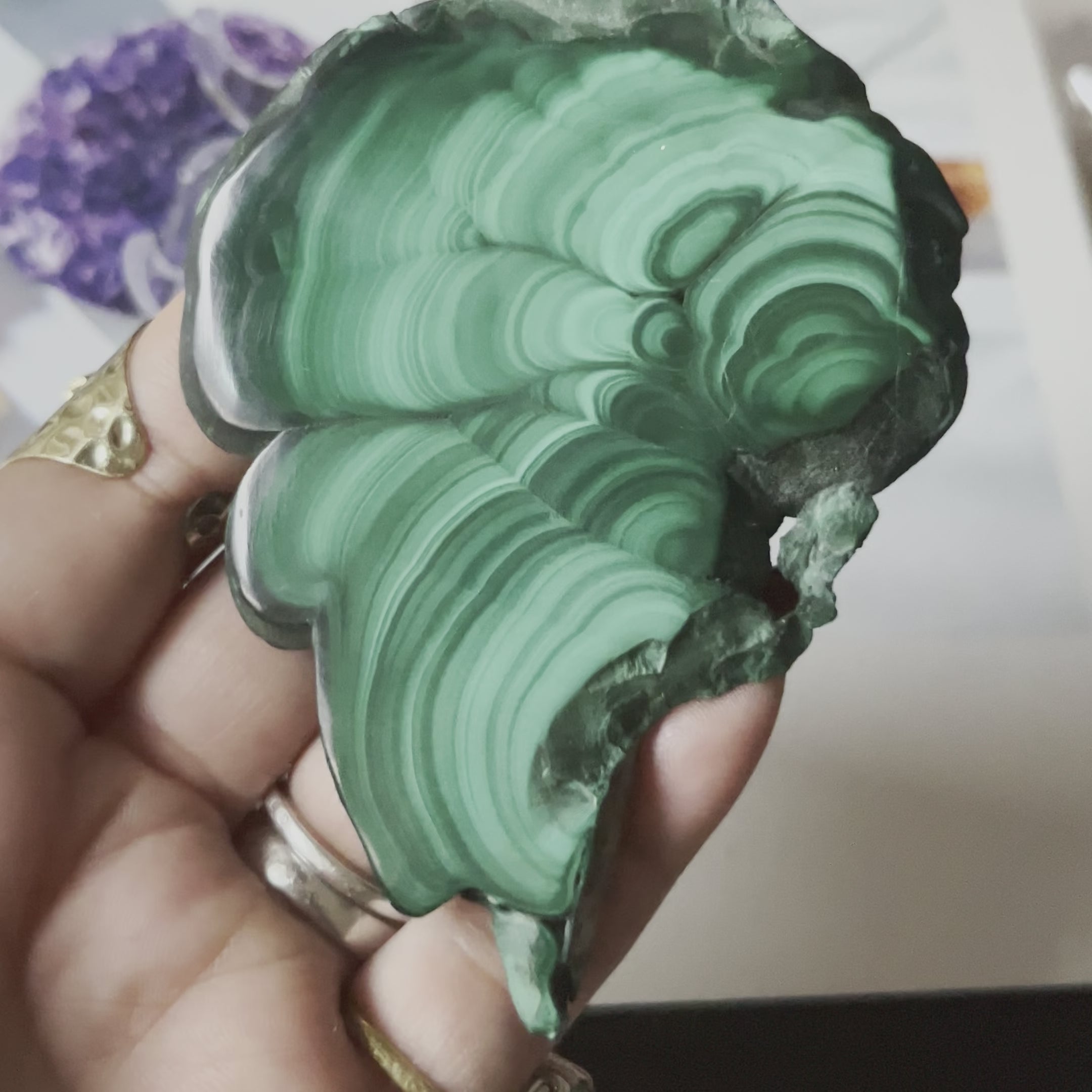 Malachite Slice - Courage & Vitality