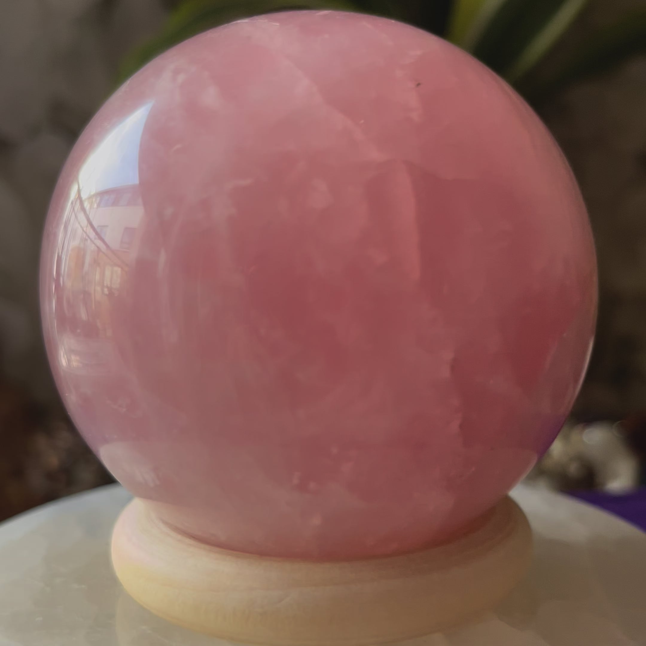 Rose Quartz Sphere - Universal & Unconditional Love