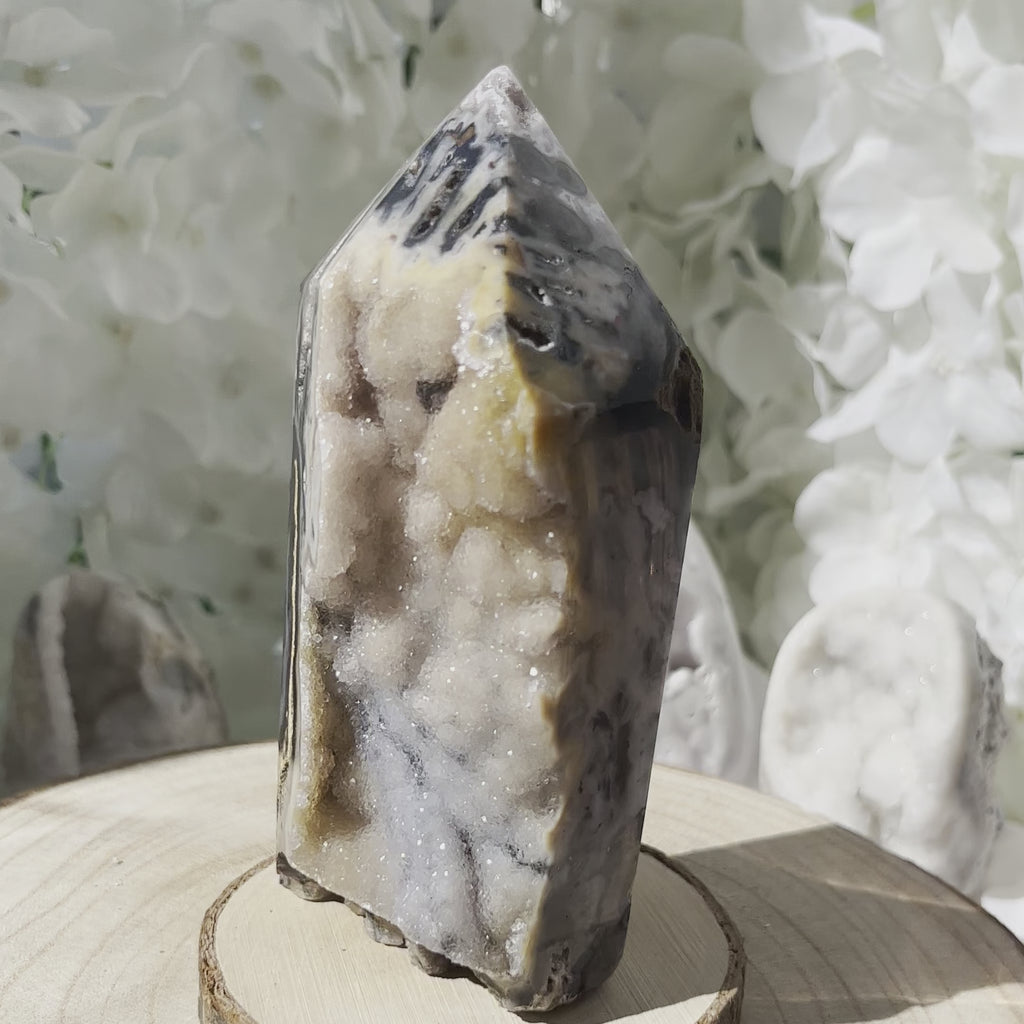 Agate Drusy Polished Point- Balance & Harmony