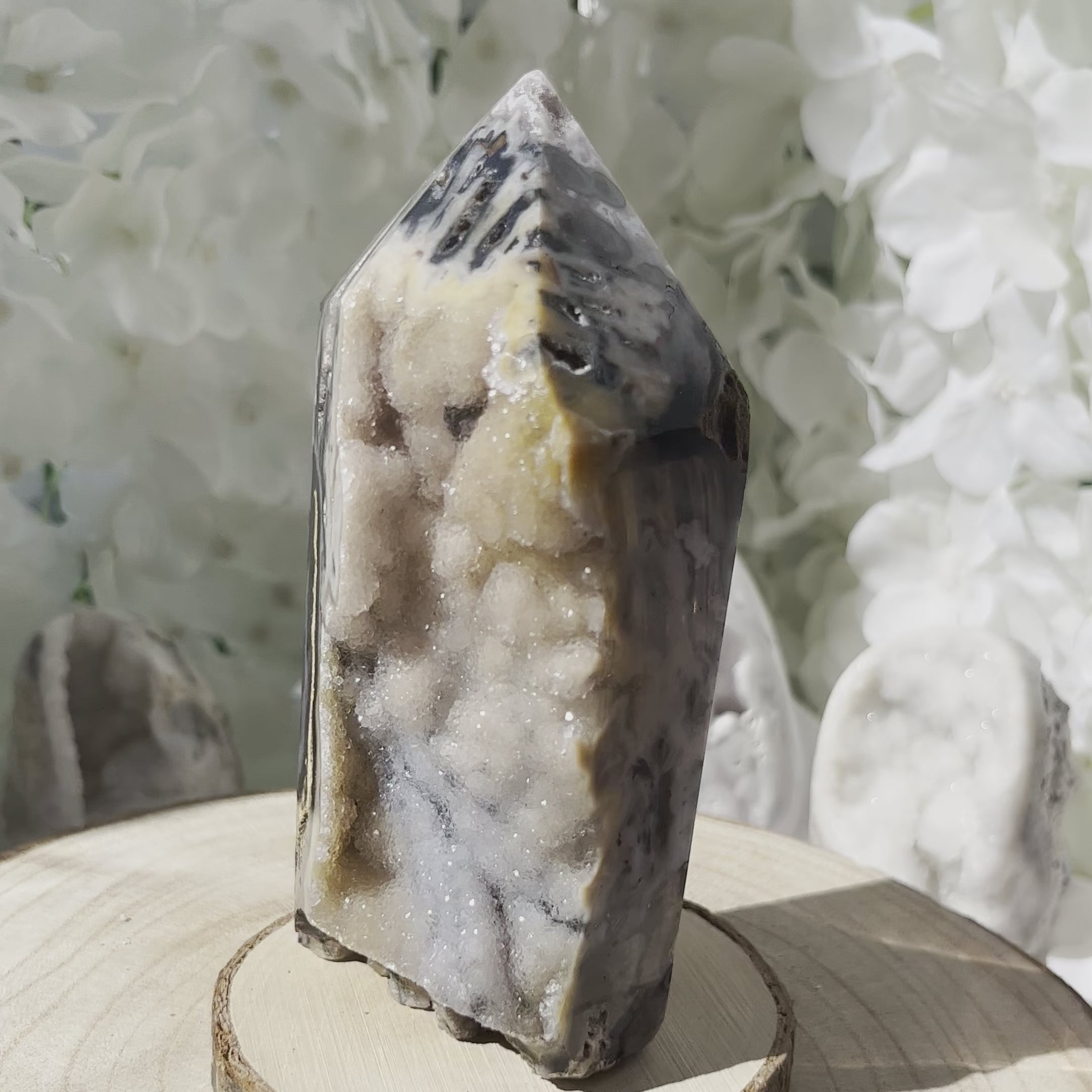 Agate Drusy Polished Point- Balance & Harmony