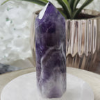 Chevron (Dream/Banded) Amethyst Tower - Spiritual Wisdom & Comfort
