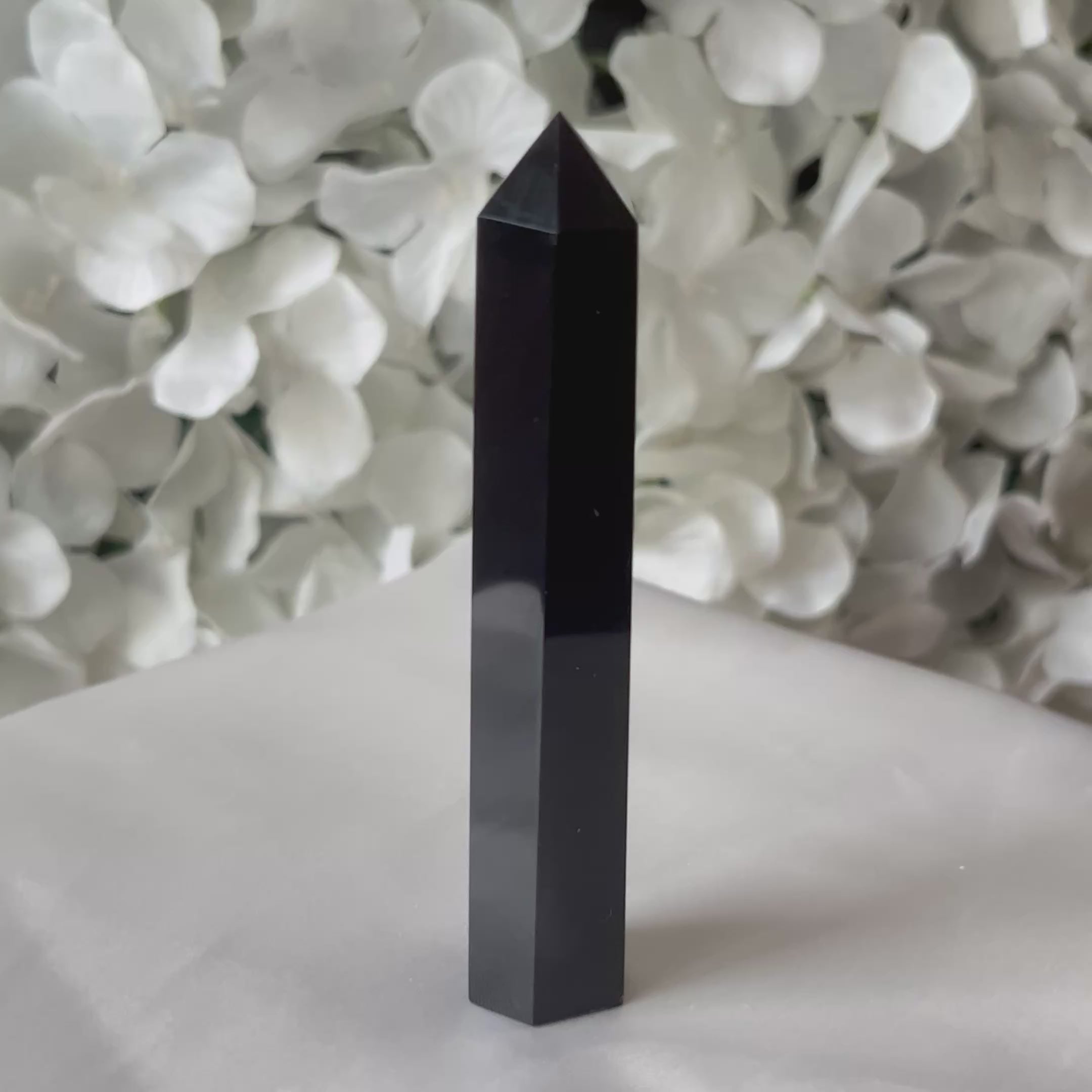 Black Obsidian Polished Point - Protection & Awareness