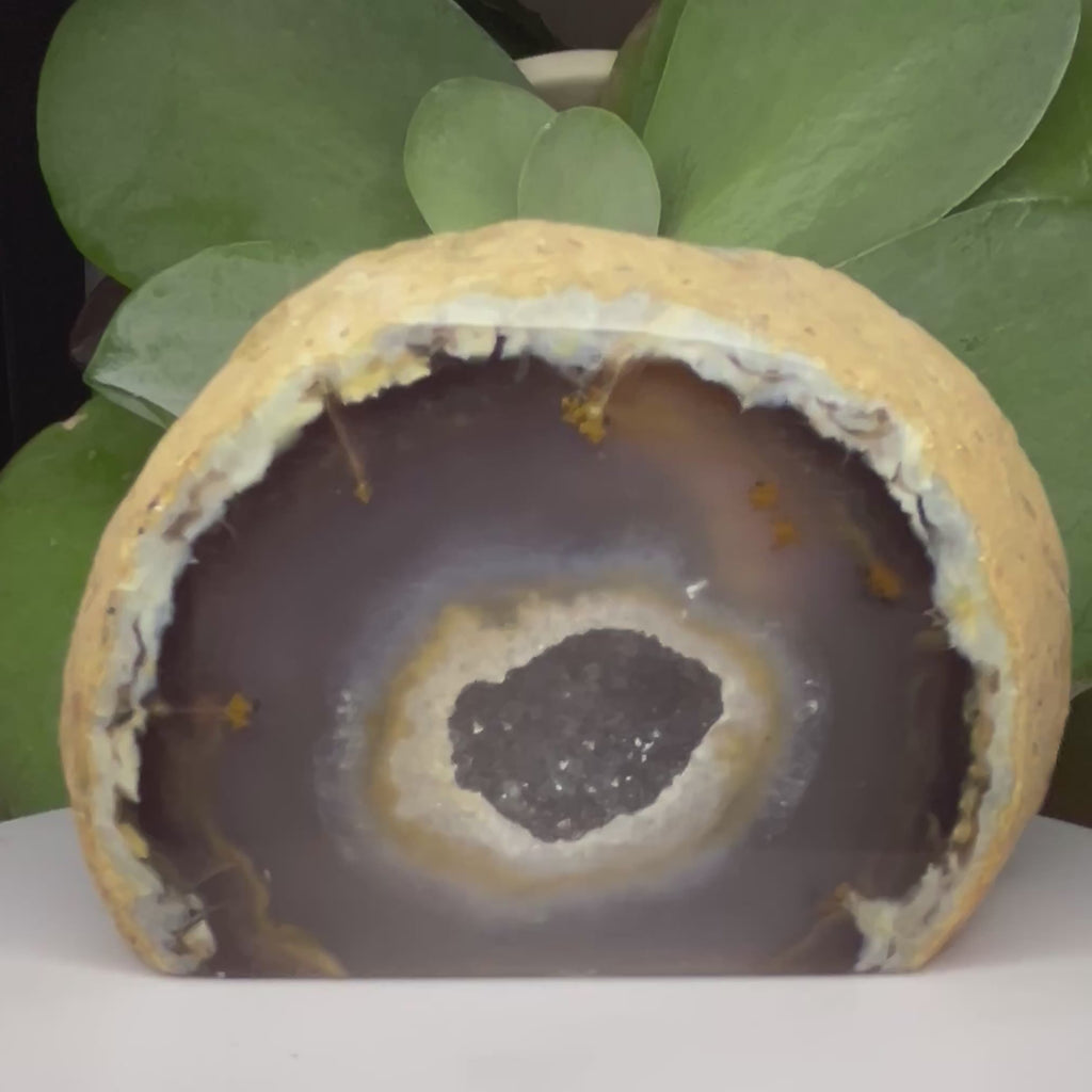Natural Agate Cut Base Geode - Balance & Harmony