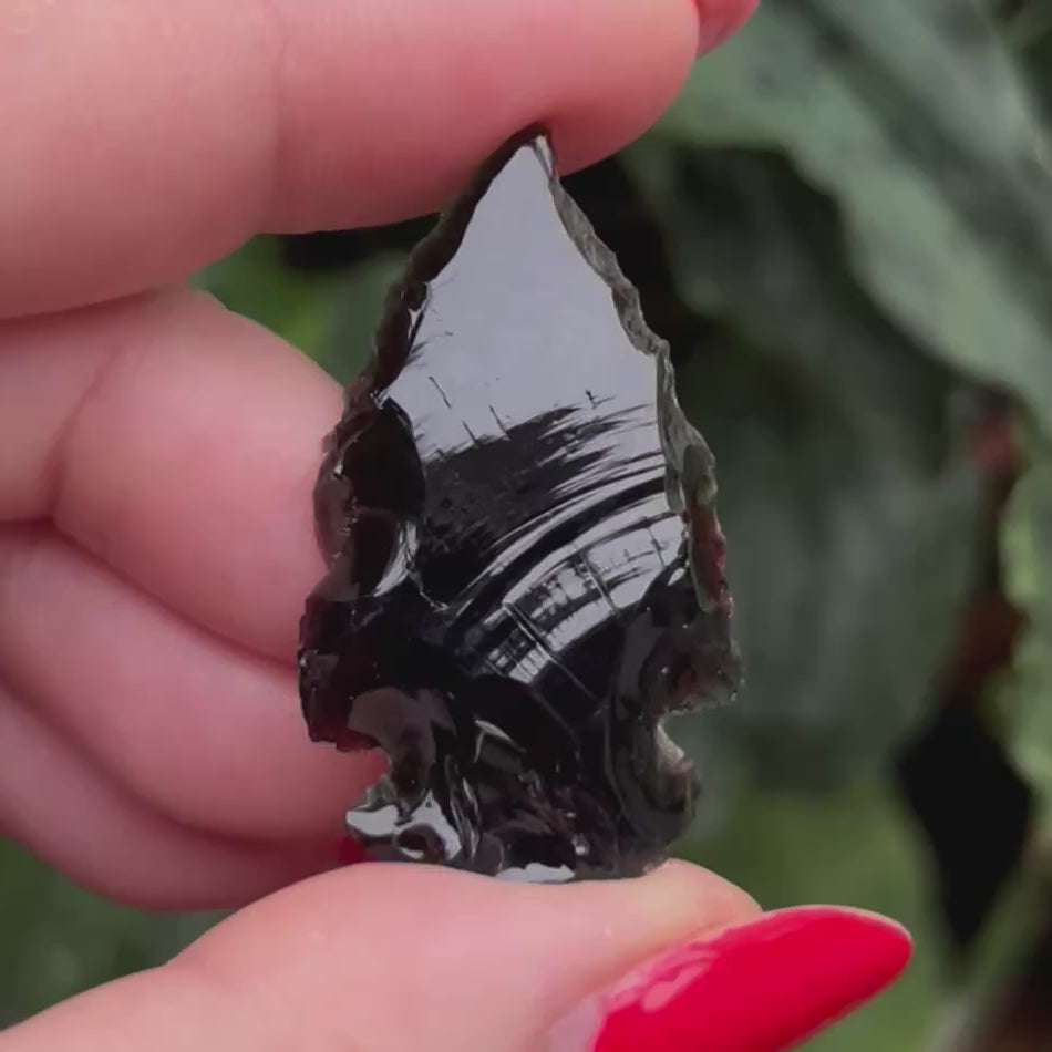 Black Obsidian Arrowhead - Protection & Awareness