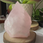 Rose Quartz Cut Base Point - Unconditional Love